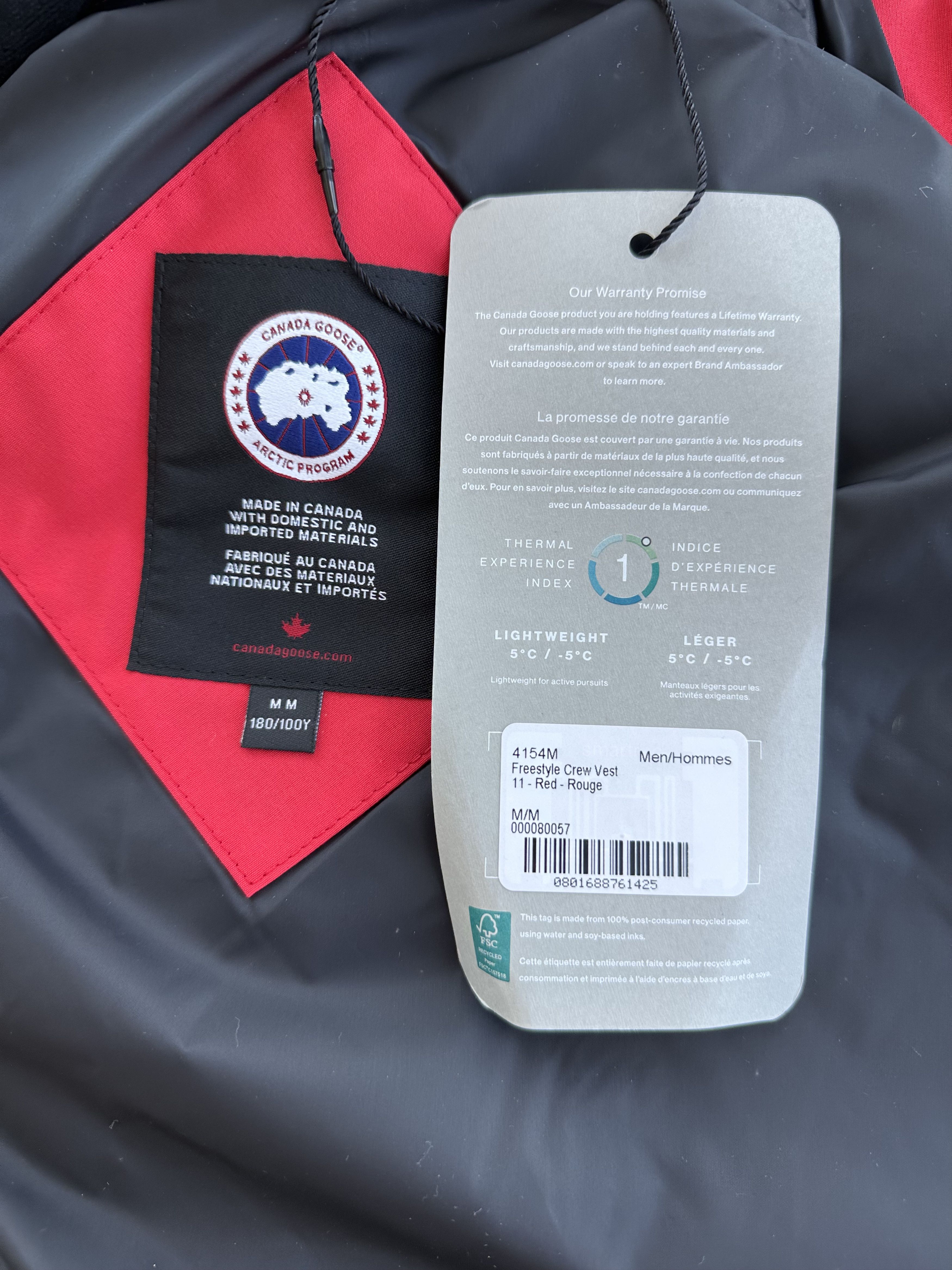 Canada Goose Canada Goose Red Freestyle Men's Vest Size US M / EU 48-50 / 2 - 3 Thumbnail