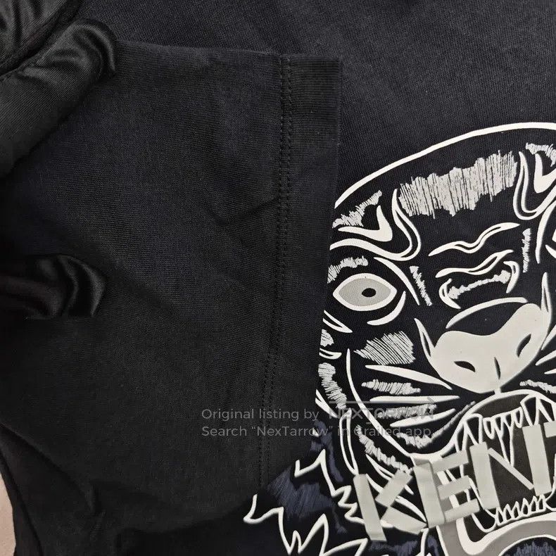 Kenzo Kenzo Black Classic Tiger Head Printed Logo Short-Sleeve T Size M / US 6-8 / IT 42-44 - 8 Thumbnail