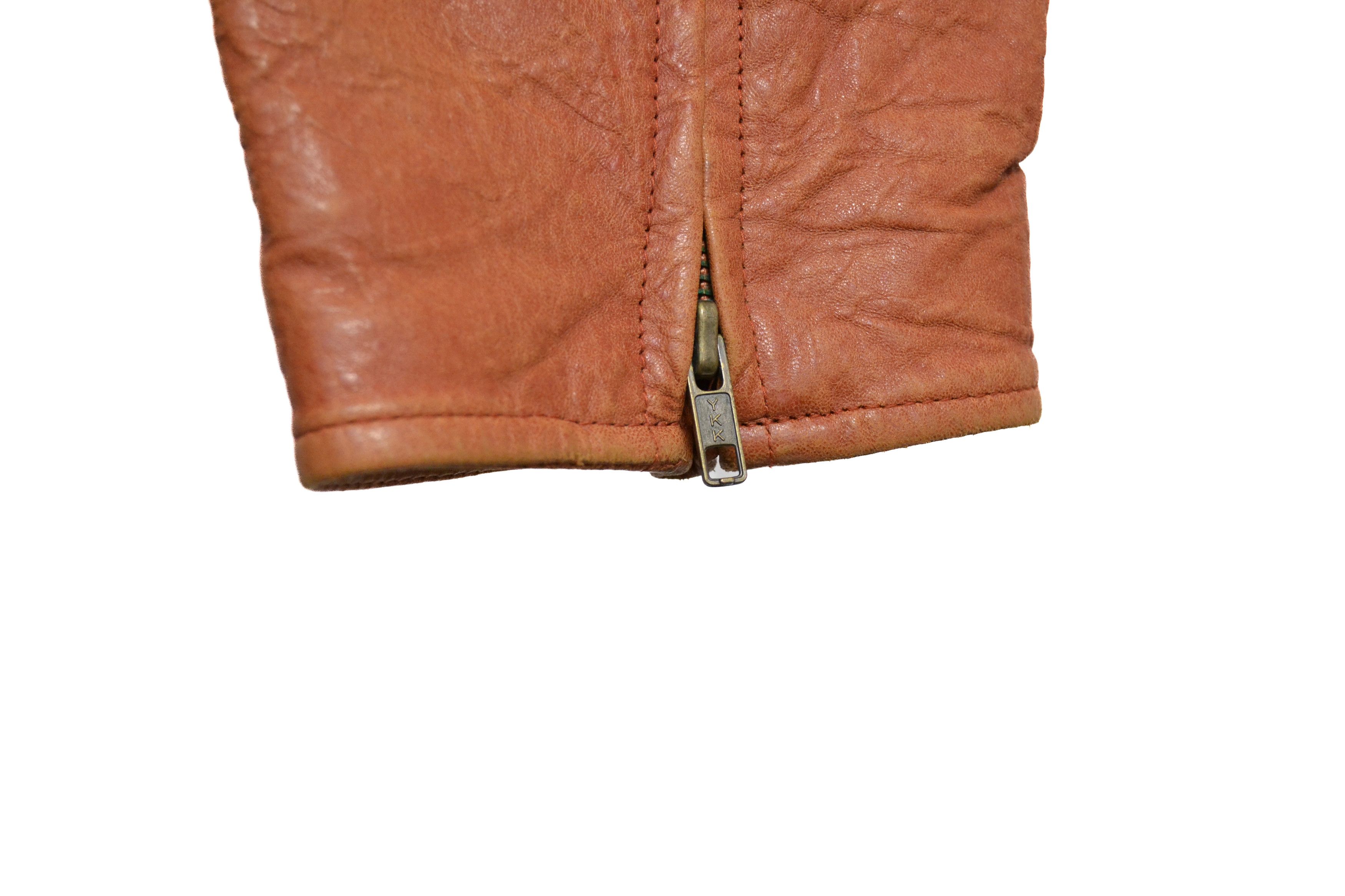 DKNY Vintage 80’ DKNY 100% Leather Men’s Brown Motorcycle Style Size US S / EU 44-46 / 1 - 3 Thumbnail