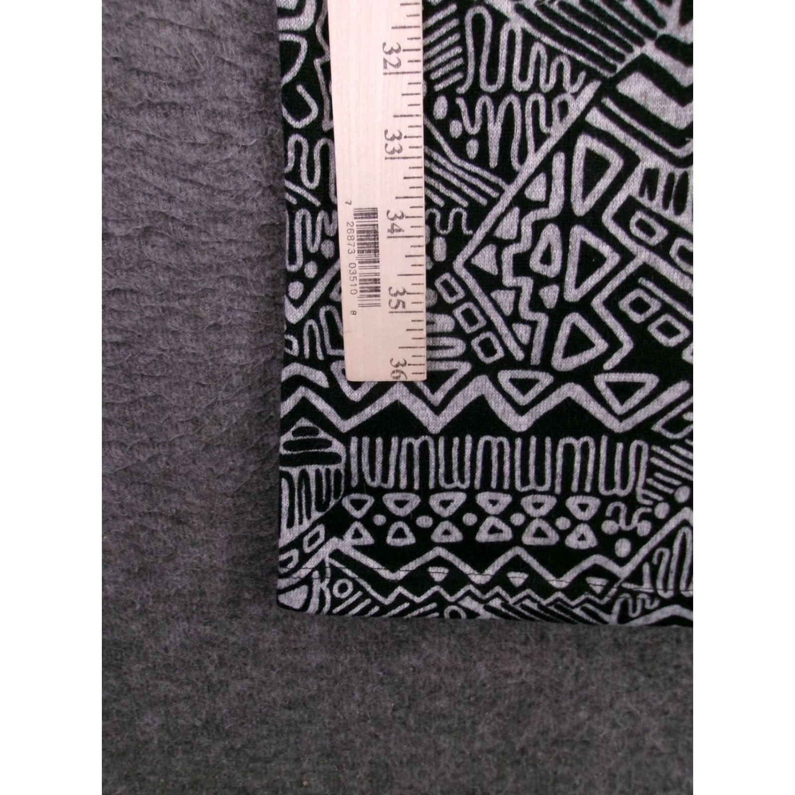 Vintage UltraFlirt Black Geometric Tribal Midi Dress Womens L Scoop Neck 3/4 Sleeve Stretch Bodycon Casual Vintage No (adjusted to rules) Size L / US 10 / IT 46 - 6 Thumbnail