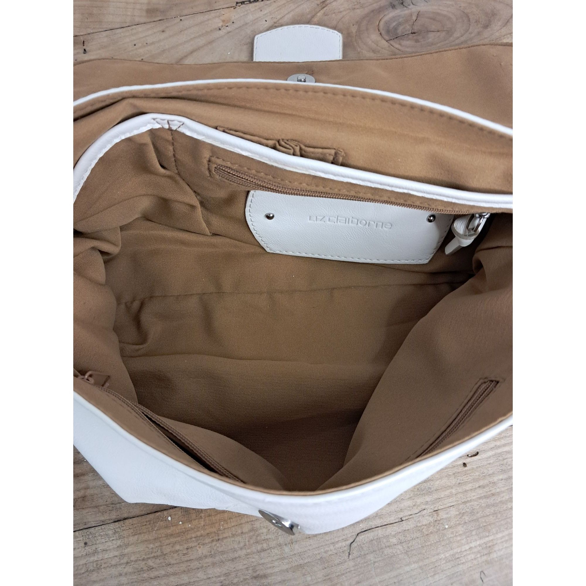 Other Liz Claiborne White Faux Leather Shoulder Bag Size ONE SIZE - 9 Thumbnail