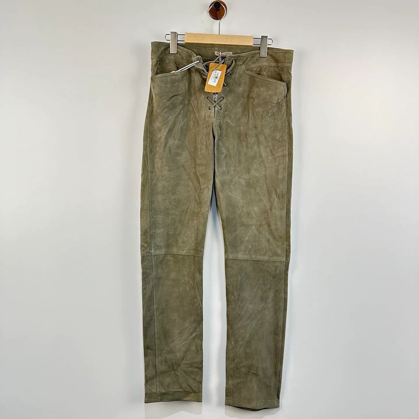 Bottega Veneta Bottega Veneta Gray Suede Pants Size 48 Size US 26 / EU 42 - 1 Thumbnail
