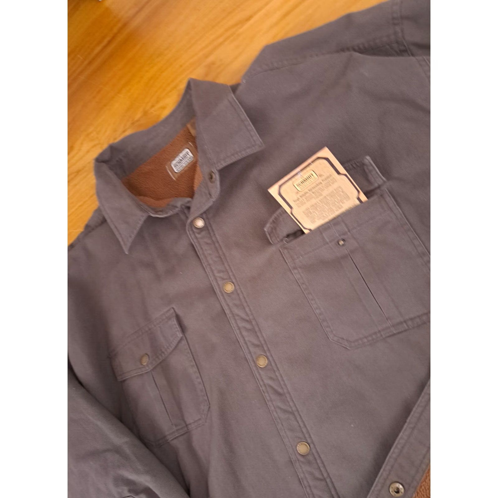 Vintage Schmidt Jacket Outdoor 3XL Brown Insulated Cotton Button Men's 34in Long 32in Chest Barn Shirt Tightly Folded? Size US XXL / EU 58 / 5 - 7 Thumbnail
