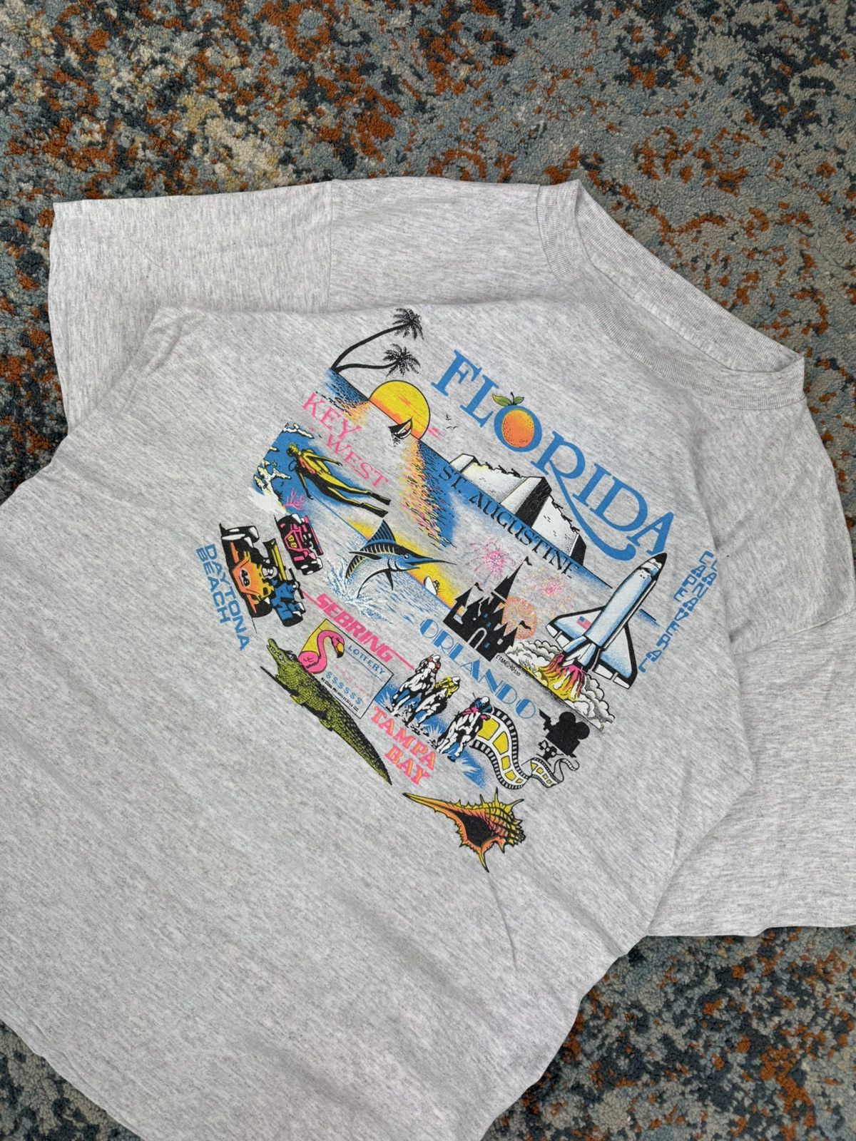 Vintage Vintage 80s Florida USA souvenir graphic tee single stitch Size US M / EU 48-50 / 2 - 3 Thumbnail