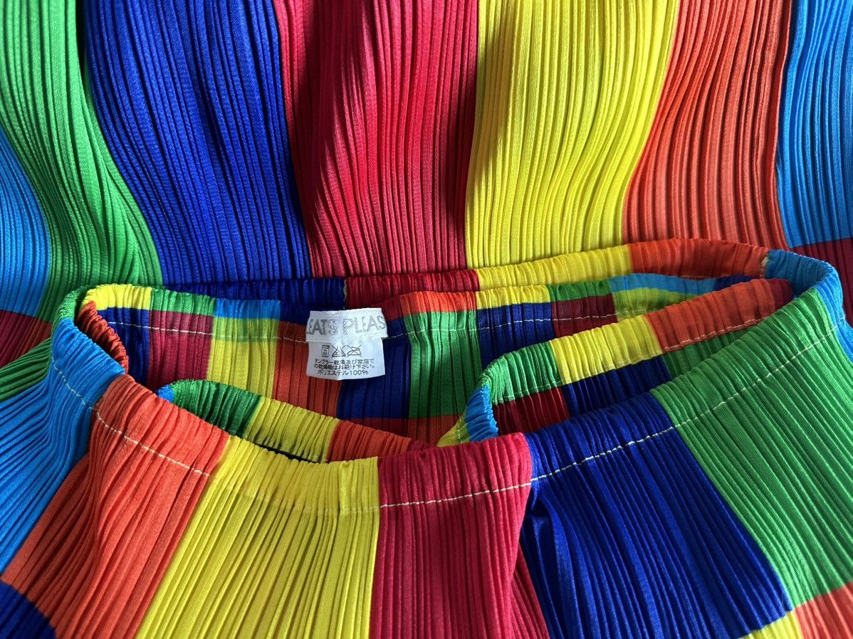 Issey Miyake × Pleats Please Issey Miyake Rainbow Double-layer Pleated Skirt Size XL / US 12-14 / IT 48-50 - 3 Thumbnail