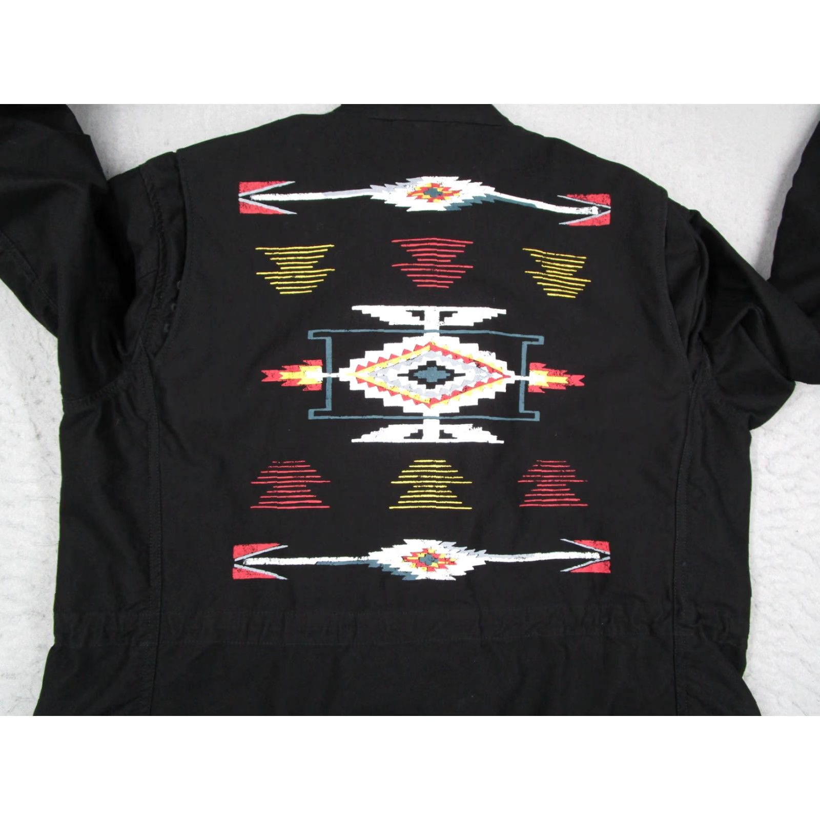 Polo Ralph Lauren VINTAGE Polo Ralph Lauren Jacket Women XL Black Field Aztec Graphic Embroidered PRL Logo Size XL / US 12-14 / IT 48-50 - 6 Thumbnail