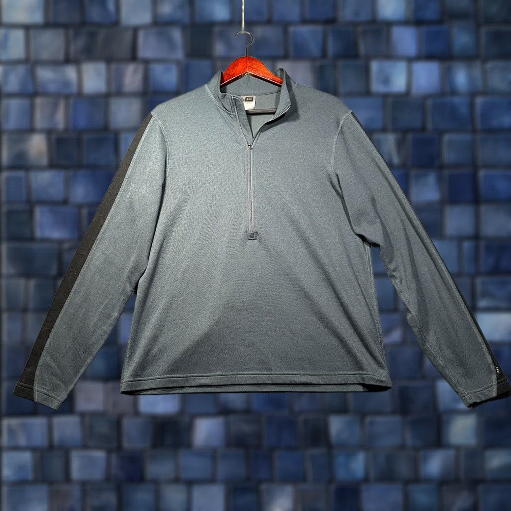 Vintage REI Shirt Mens L Blue Black Long Sleeve Half Zip Pullover Size US L / EU 52-54 / 3 - 1 Thumbnail