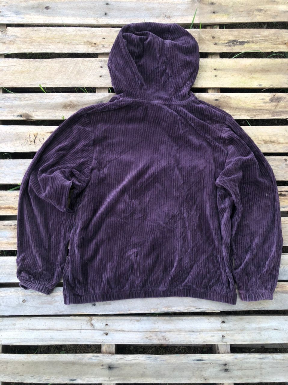 Nike × Vintage Vintage Nike Center Swoosh Corduroy Hoodie Size US M / EU 48-50 / 2 - 2 Thumbnail
