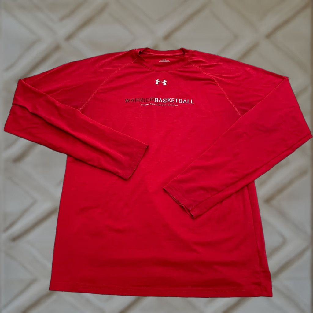 George Under Armour T-Shirt Mens Large Orange Long Sleeve Crew Neck Casual Active Tee Top Size US L / EU 52-54 / 3 - 1 Thumbnail