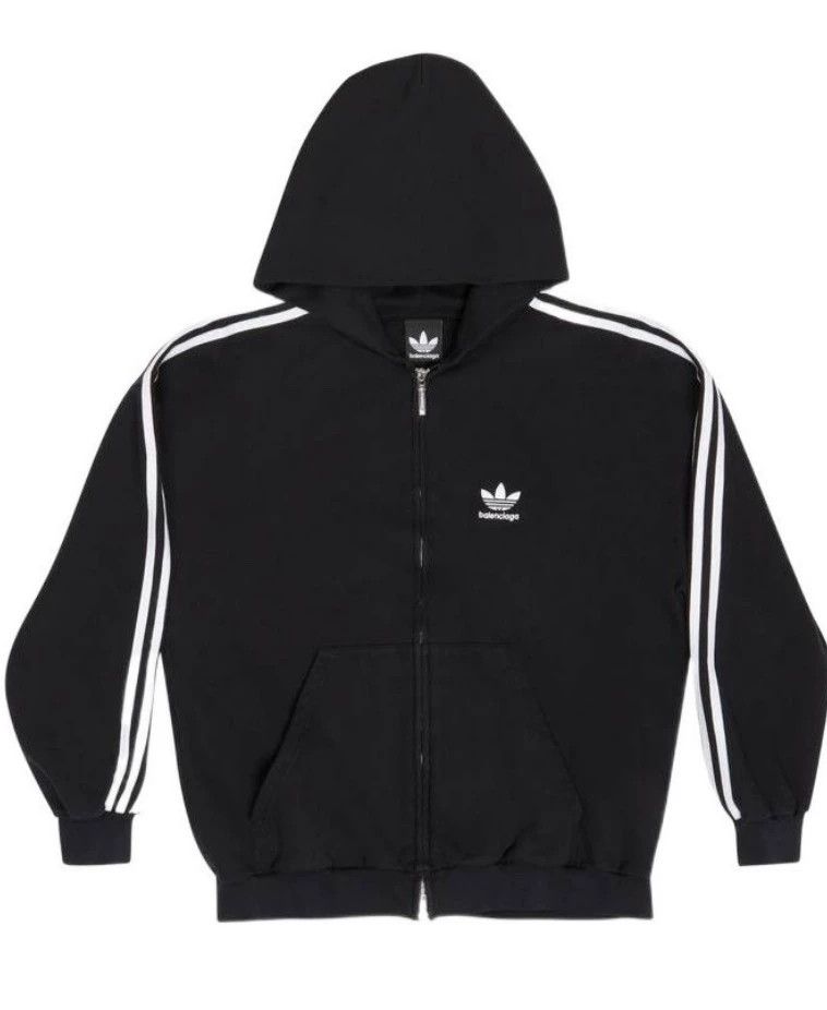 Balenciaga Balenciaga Embroidered Logo Zip-up Hooded Sweatshirt Jacke Size US M / EU 48-50 / 2 - 8 Thumbnail