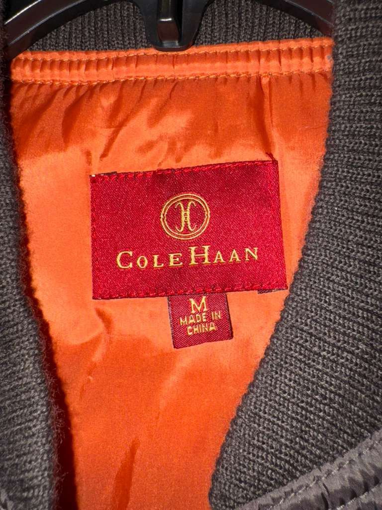 Cole Haan Cole Haan Mens Bomber Jacket M Brown Orange Insulated Flight Size US M / EU 48-50 / 2 - 2 Thumbnail