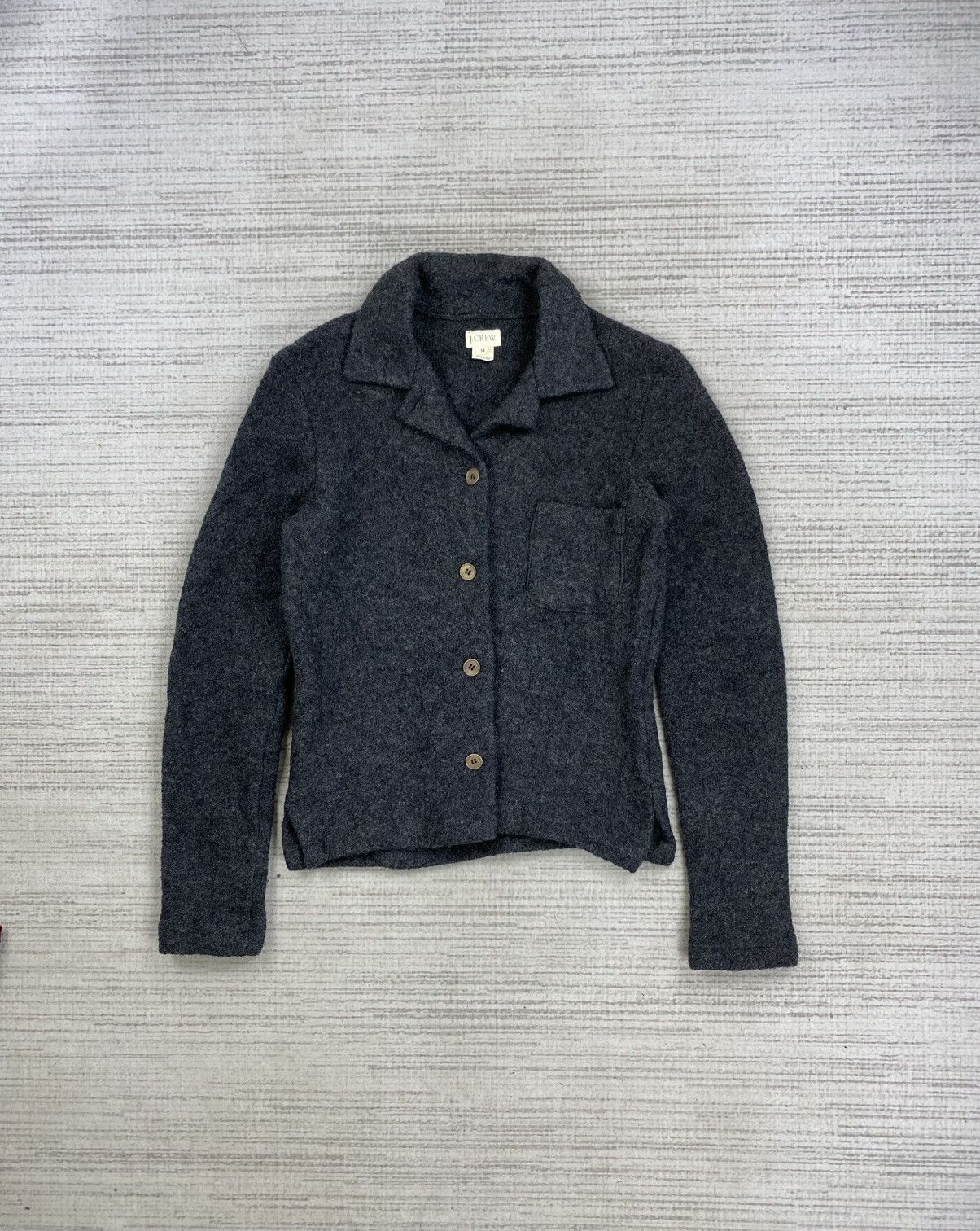 J.Crew × Japanese Brand Vintage J.Crew Rare button Wool Coat Jacket Size S / US 4 / IT 40 - 1 Thumbnail
