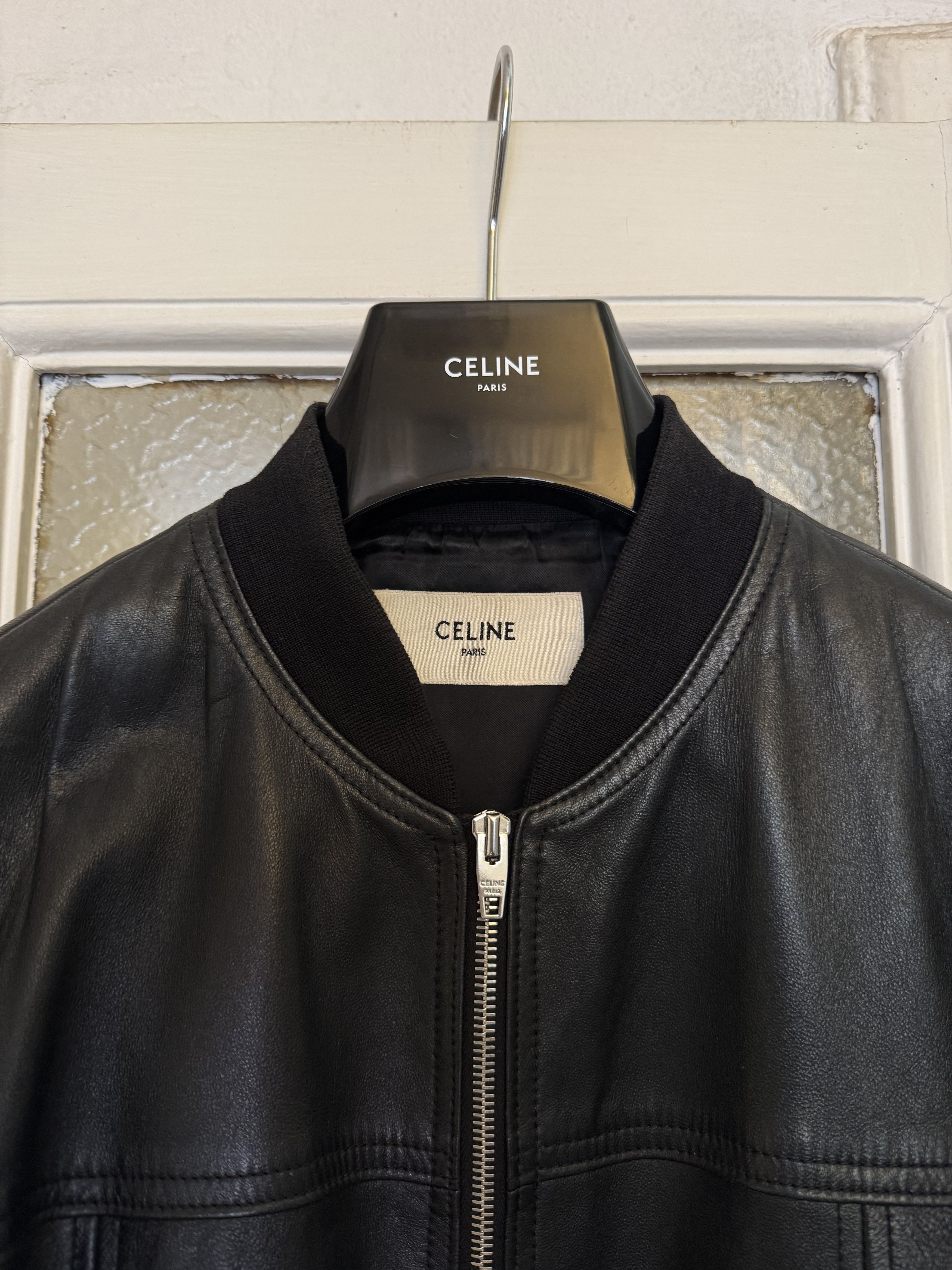 Celine Lambskin Leather bomber Size US M / EU 48-50 / 2 - 2 Thumbnail