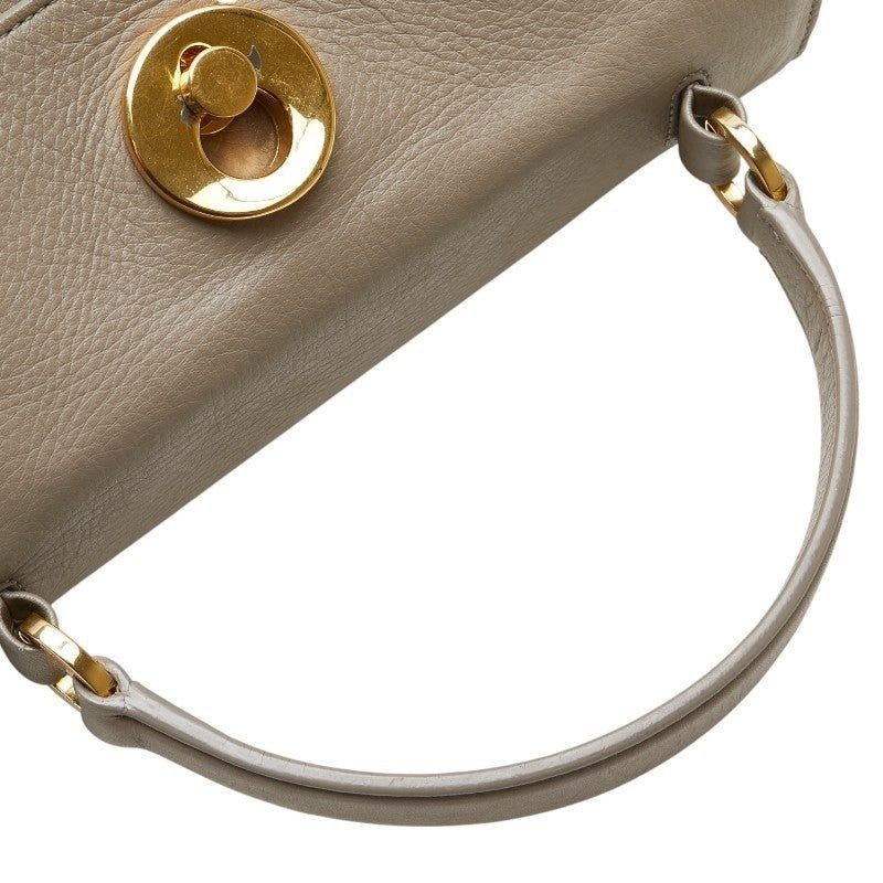 Saint Laurent Paris Saint Laurent Leather Canvas Muse Two Shoulder Bag Gray Size ONE SIZE - 5 Thumbnail