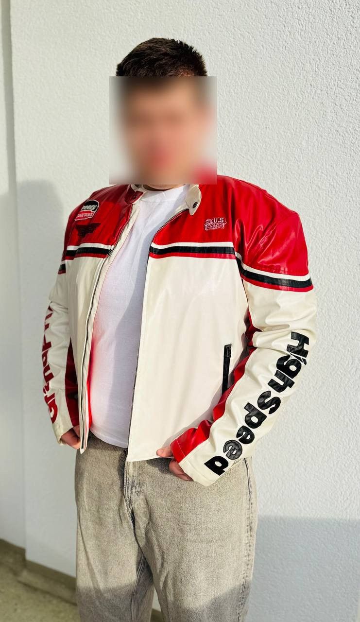 Vintage Vintage Moto Leather Jacket Streetwear Size US XL / EU 56 / 4 - 1 Thumbnail