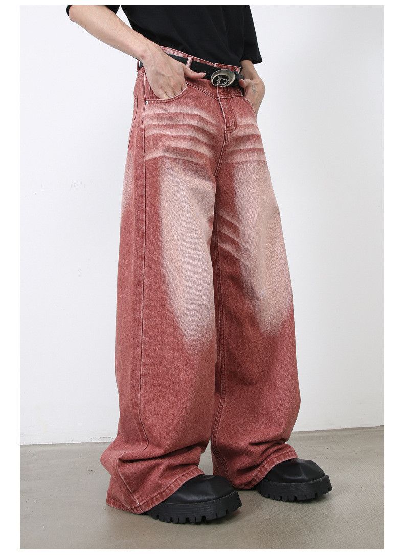 Japanese Brand × Vintage American high street vintage washed red jeans Size US 32 / EU 48 - 3 Thumbnail