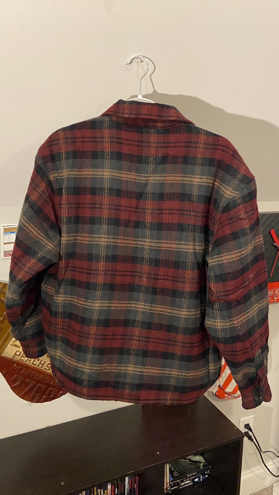 Levi's Vintage Clothing Vintage Flannel Plaid Red Green Zip Up Sherpa Size US L / EU 52-54 / 3 - 4 Thumbnail
