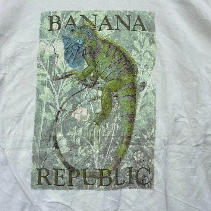 Banana Republic Vtg 90’ BANANA REPUBLIC IGUANA Painting Tee Shirt Surfing Size US S / EU 44-46 / 1 - 6 Thumbnail