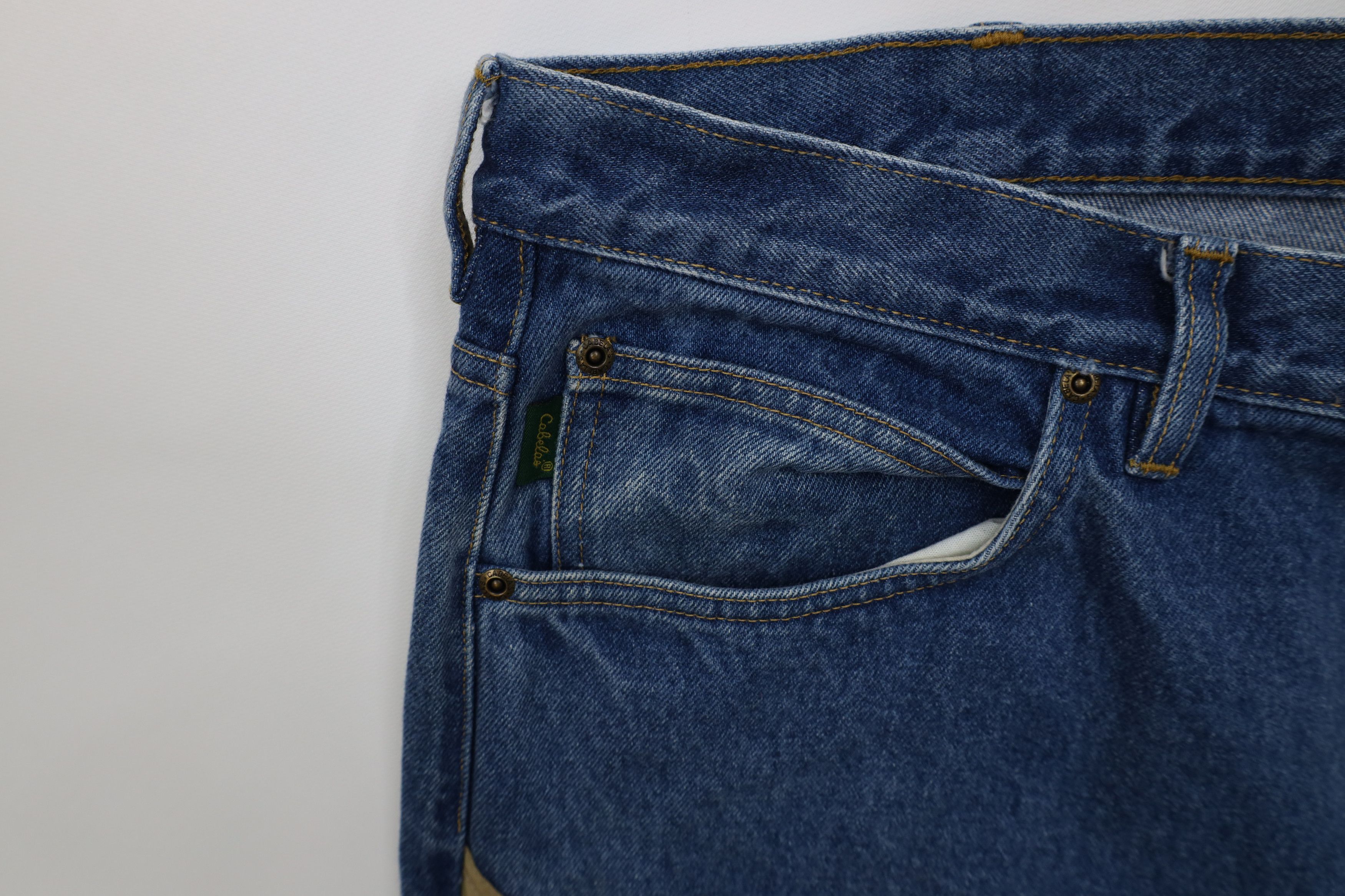 Cabelas Vintage 90s Cabelas Field Brush Denim Jeans Blue Cotton Size US 42 / EU 58 - 8 Thumbnail