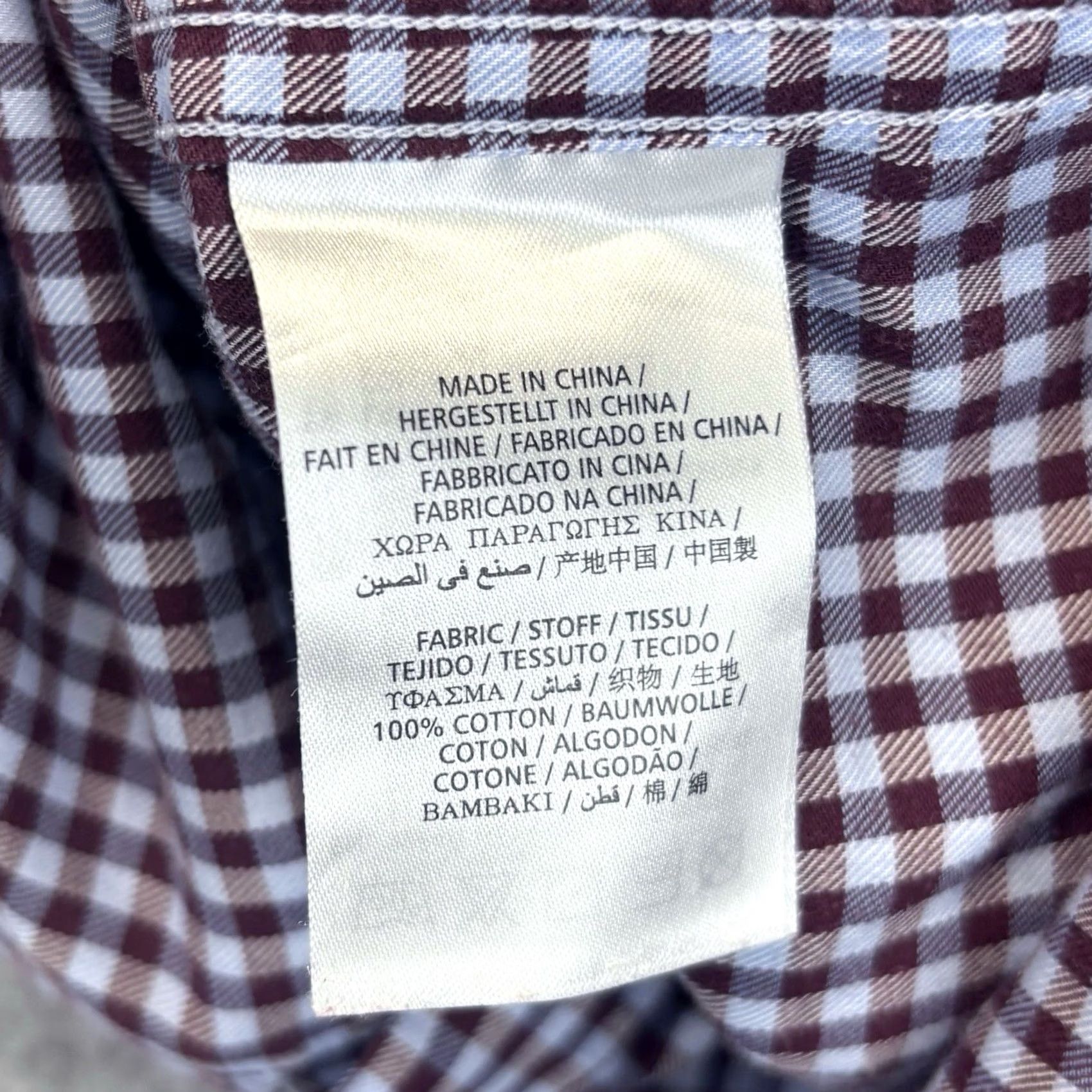 Gant GANT Shirt Medium Mens Twill Regular Light Blue & Maroon Check L/S Button-Up VGC Size US M / EU 48-50 / 2 - 6 Thumbnail
