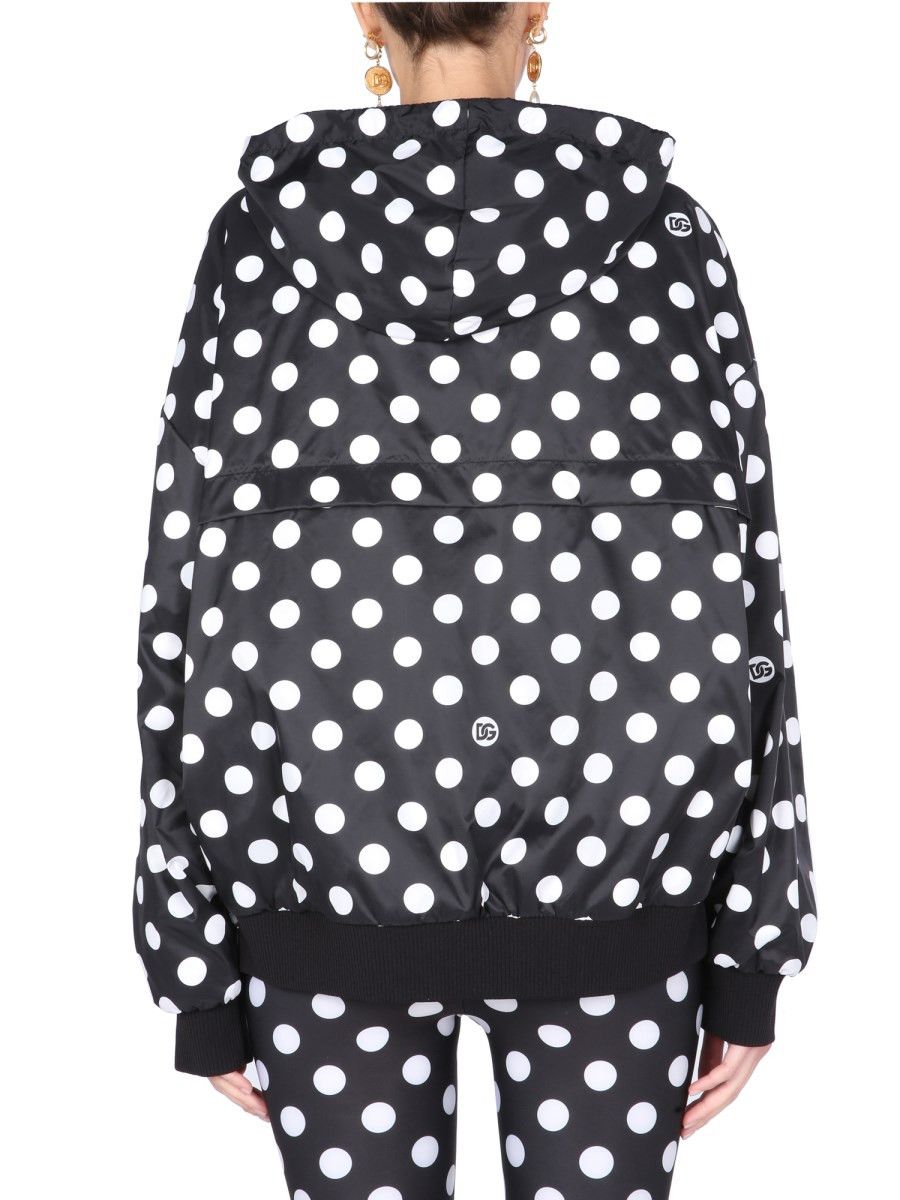 Dolce & Gabbana o1y0825 Hooded Bomber Jacket in Black/White Size M / US 6-8 / IT 42-44 - 3 Thumbnail