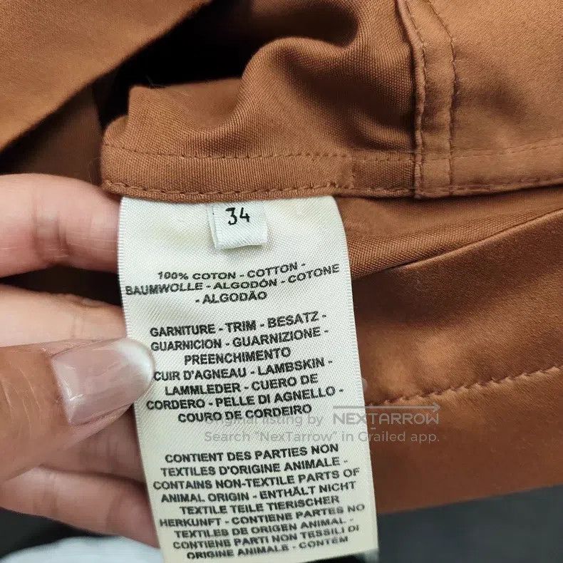 Hermes Hermes Leather and Cotton Patchwork Designer Coat Size XXS / US 00 / IT 34 - 4 Thumbnail