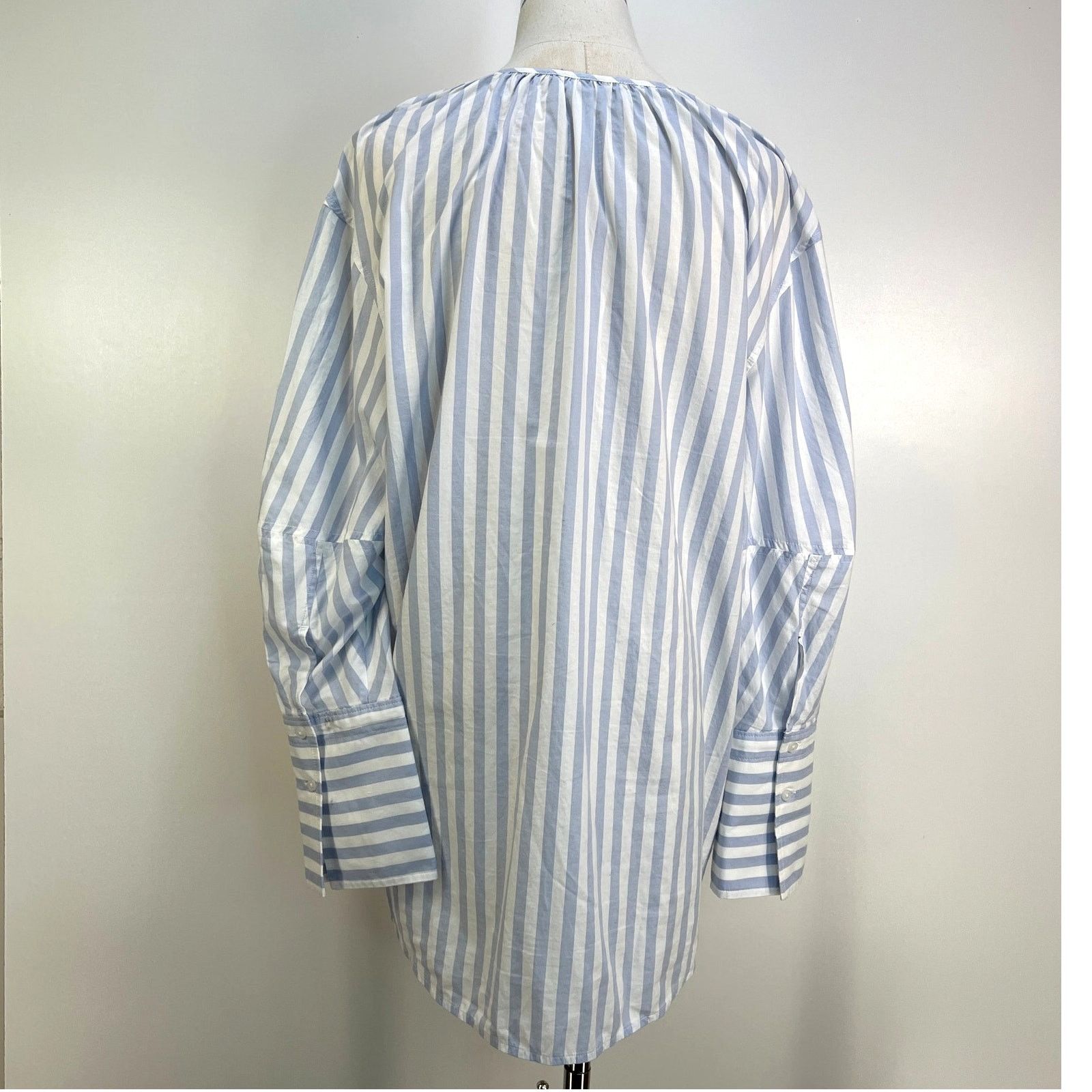 Everlane Everlane The Silky Cotton Balloon Sleeve Top Blue Size M / US 6-8 / IT 42-44 - 11 Thumbnail