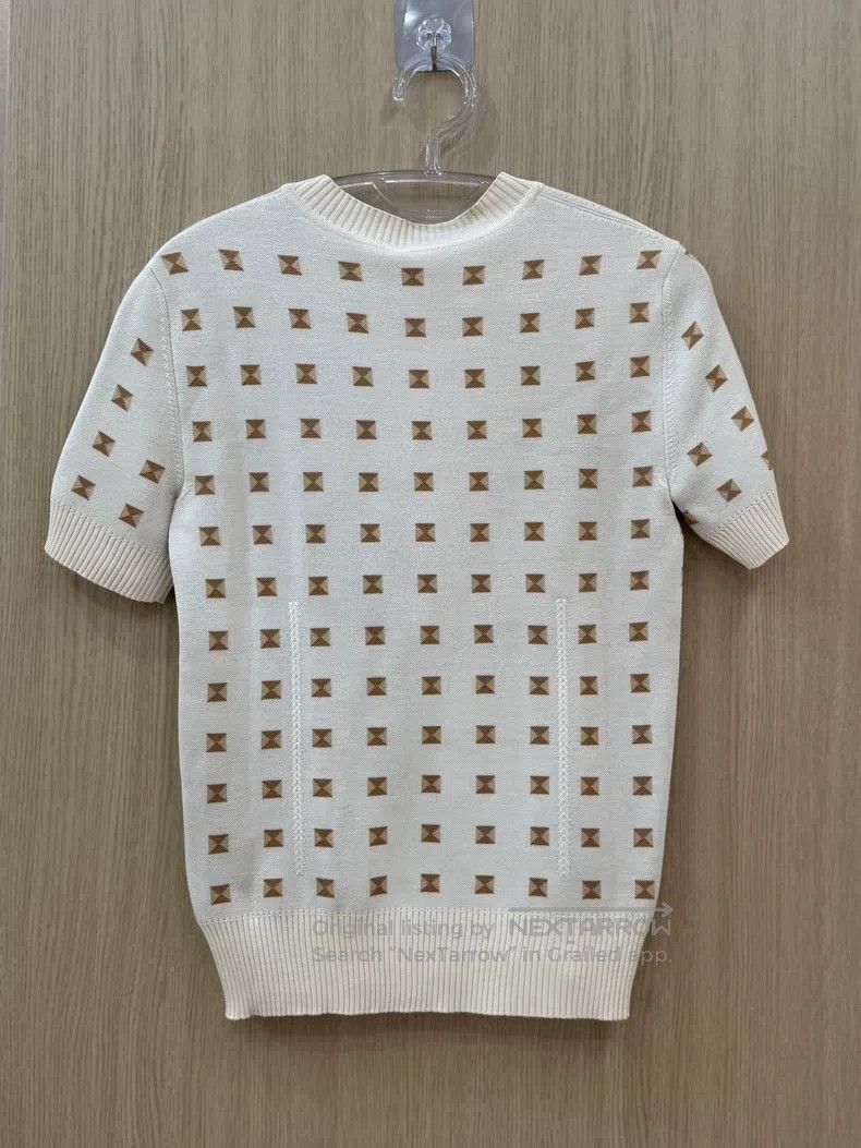 Hermes Hermes Printed knitted short sleeve top Size XXS / US 00 / IT 34 - 3 Thumbnail