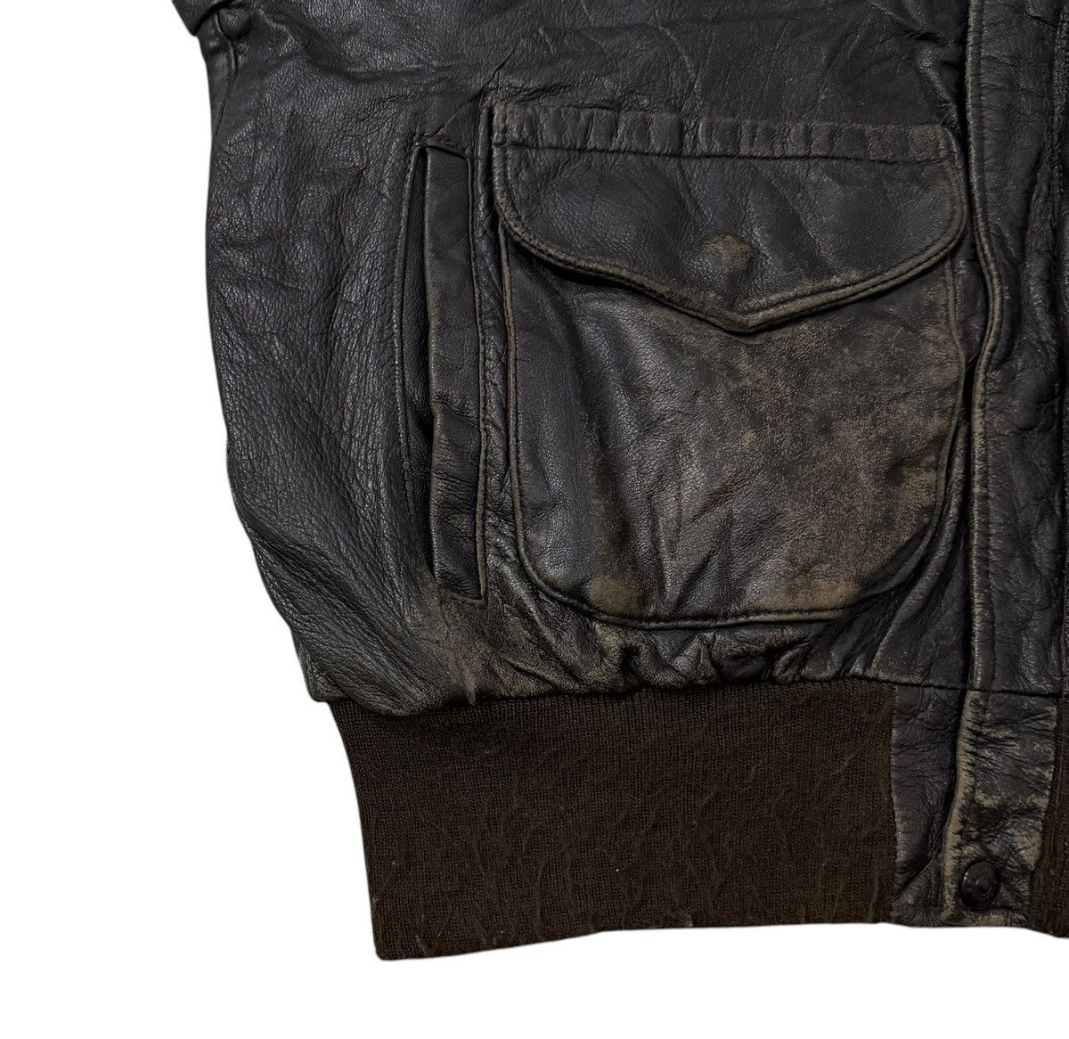 Schott Vintage Schott A2 Military Flyer Leather Jacket Size US M / EU 48-50 / 2 - 4 Thumbnail