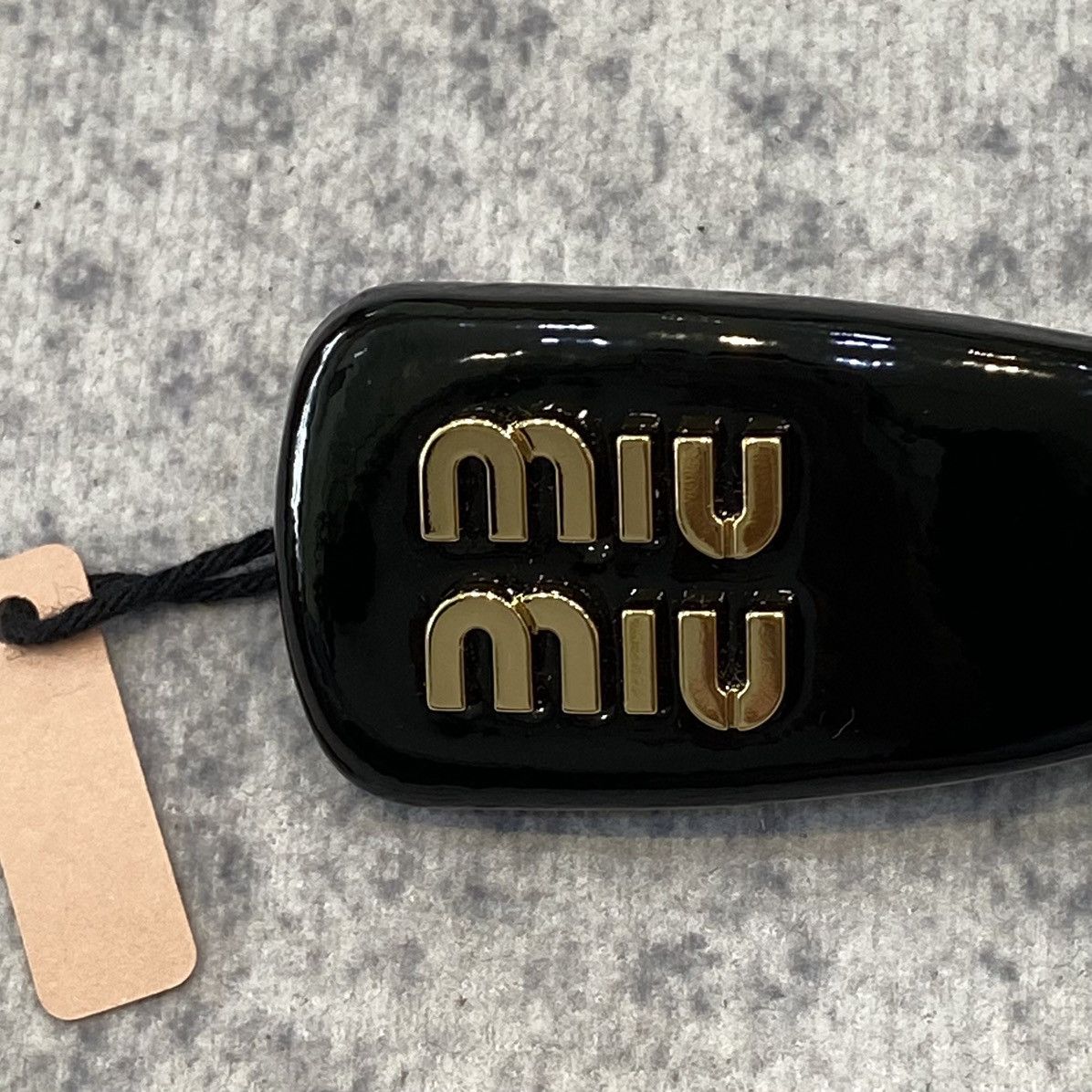 Miu Miu MIU MIU Patent Leather Hair Clip BLACK Size ONE SIZE - 10 Thumbnail