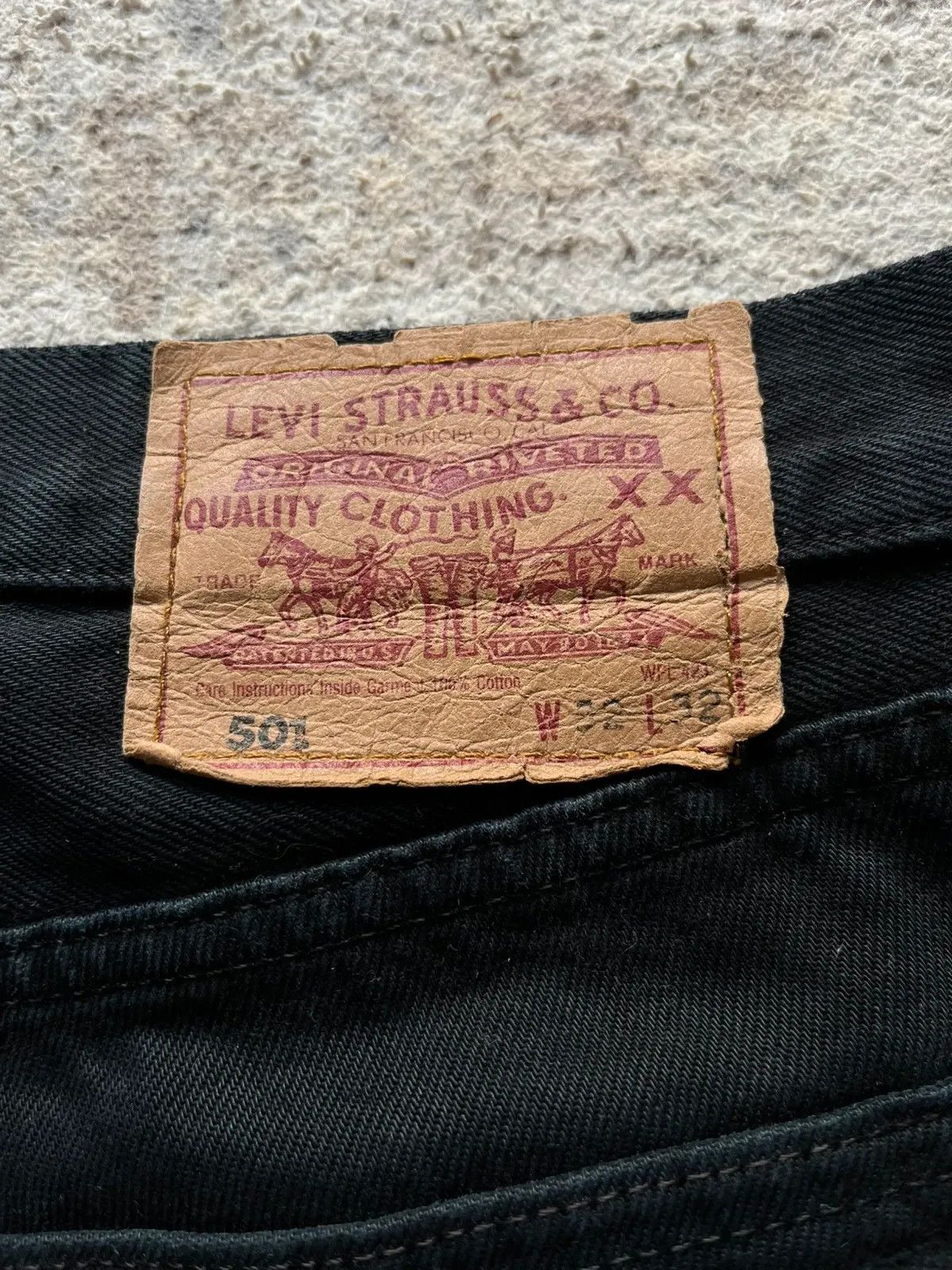 Levi's Levi's 501 Sz W 32 L 32 Black Denim Jeans Rare Size US 34 / EU 50 - 6 Thumbnail