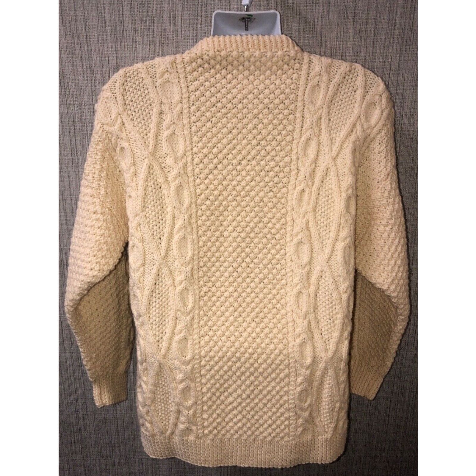 Vintage VINTAGE Fisherman Knit Crewneck Sweater Mens Ivory Hand Knit, Crewneck, Knit, Size M, Armpit 22" Size US M / EU 48-50 / 2 - 4 Thumbnail