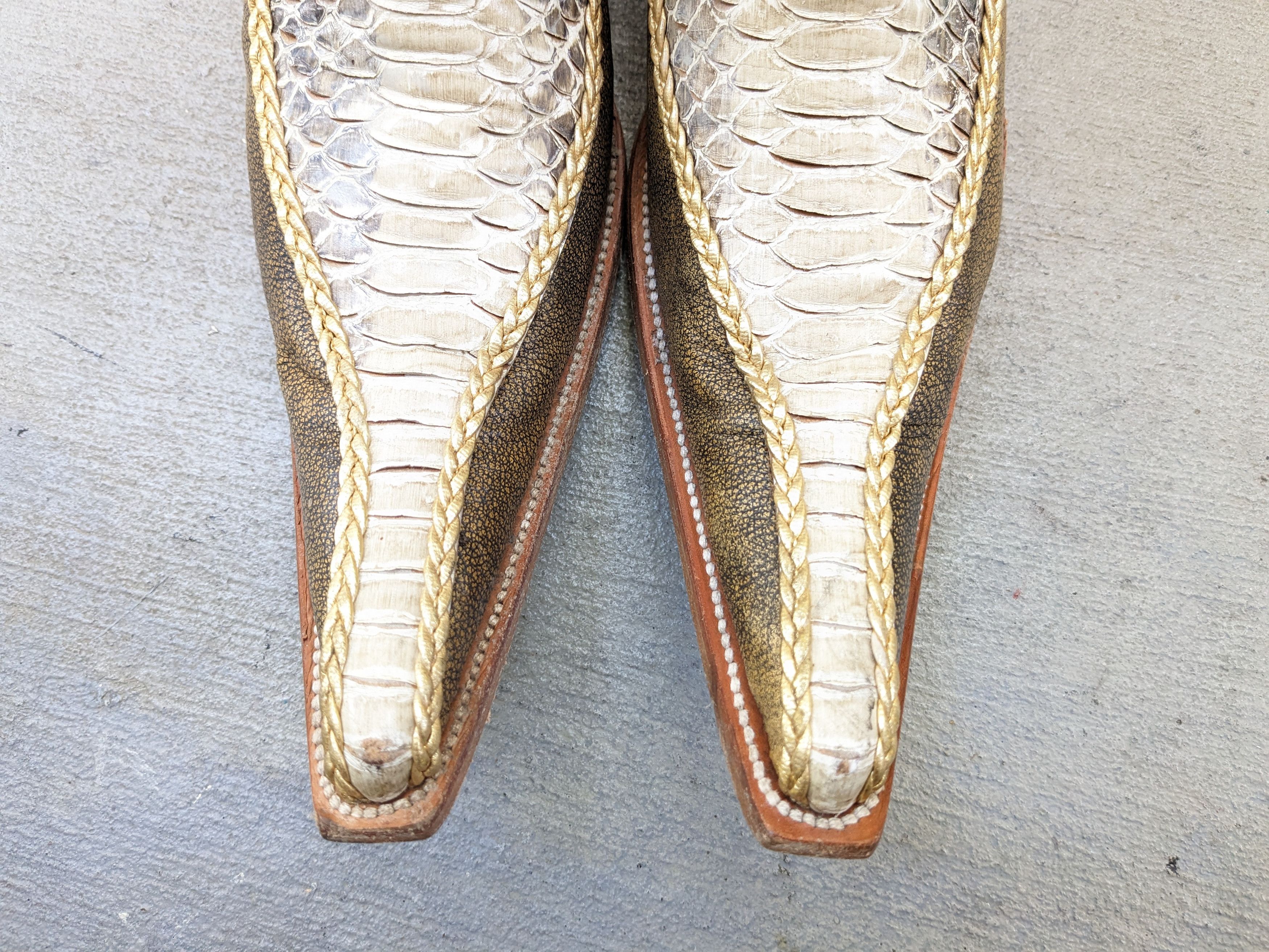 Other Denver Cowboy Boots Brown Snake Print 8.5 Leather Mexico Size US 8.5 / EU 41-42 - 5 Thumbnail