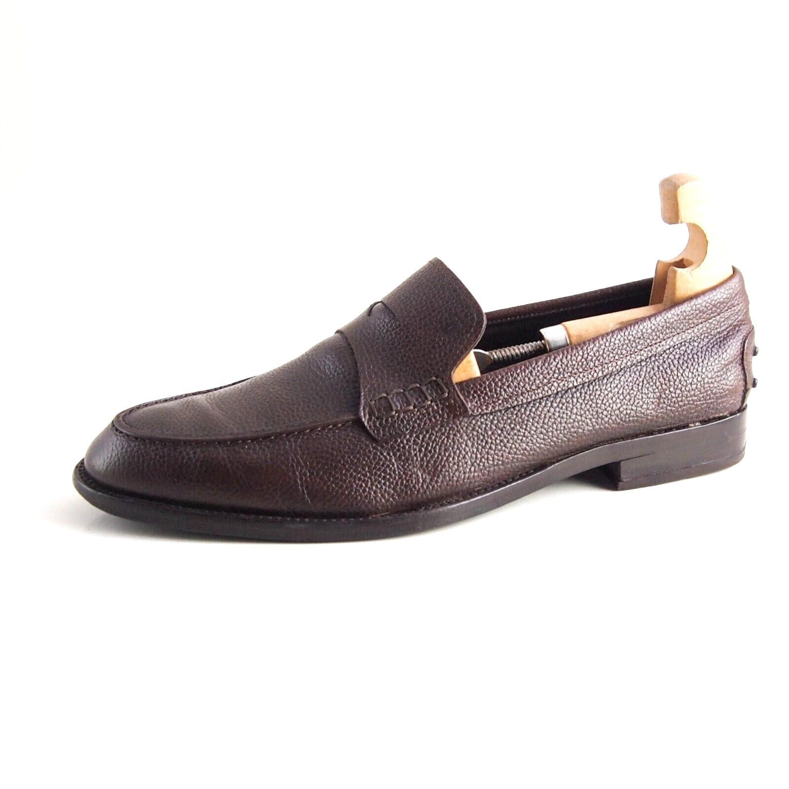 TOD's Penny Loafers Brown Scotch Grain Leather US 11 E EU 44