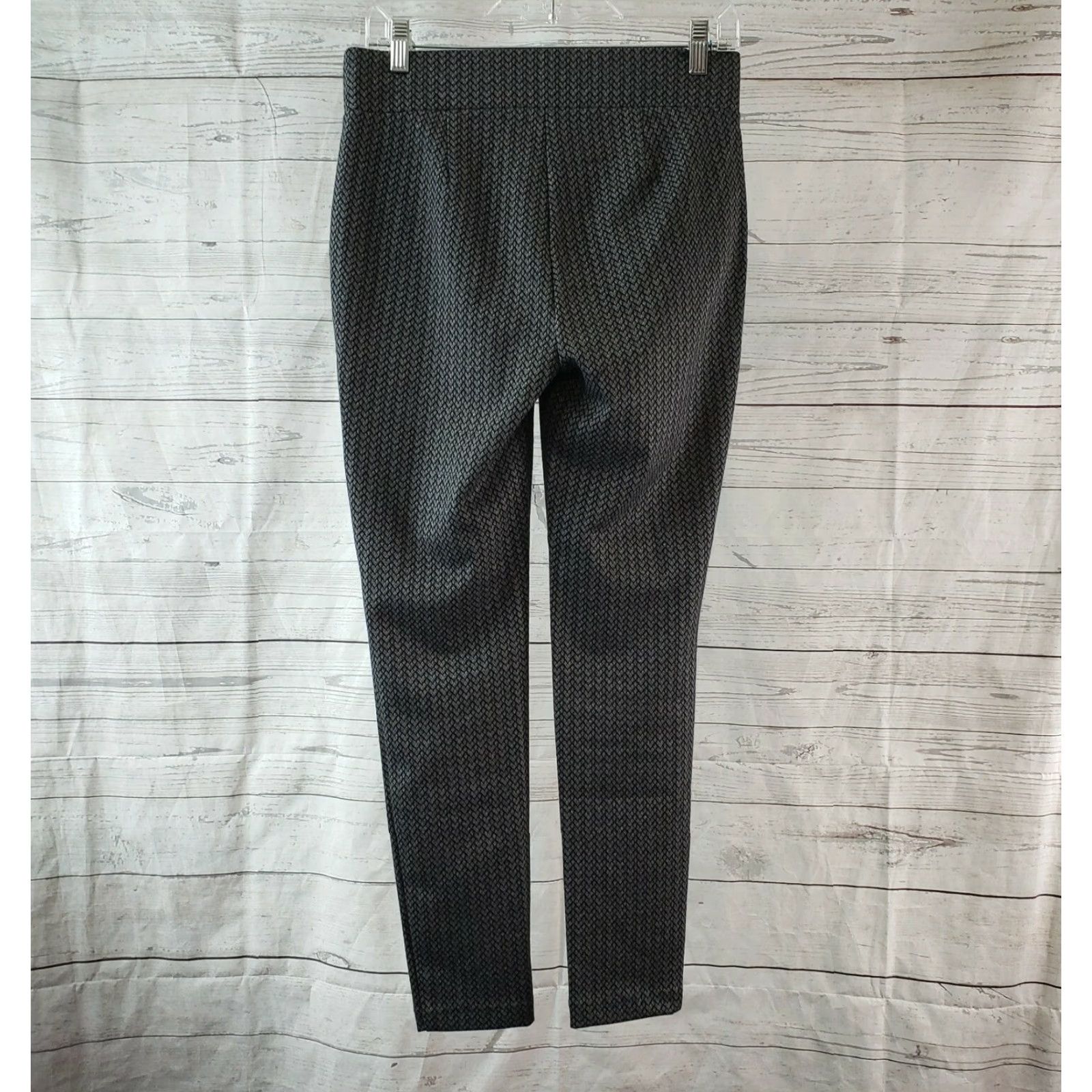 Loft LOFT Ann Taylor Womens Legging Pants Sz Small Gray Black Geometric Mid Rise Skinny Inseam 27 oz? Size 28" / US 6 / IT 42 - 3 Thumbnail