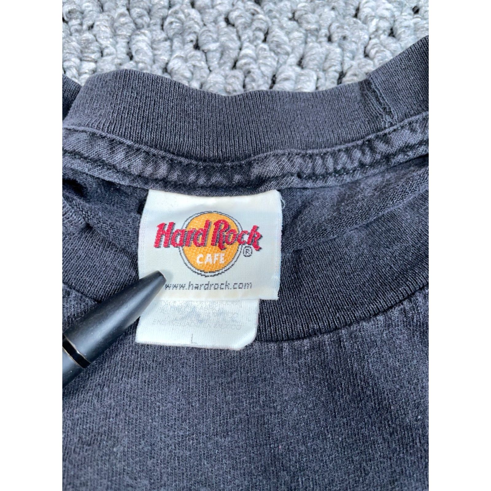 Hard Rock Cafe VINTAGE Hard Rock Cafe San Diego Logo T-Shirt Men Large Black Graphic Print Cotton Retro City 90s Size US L / EU 52-54 / 3 - 3 Thumbnail