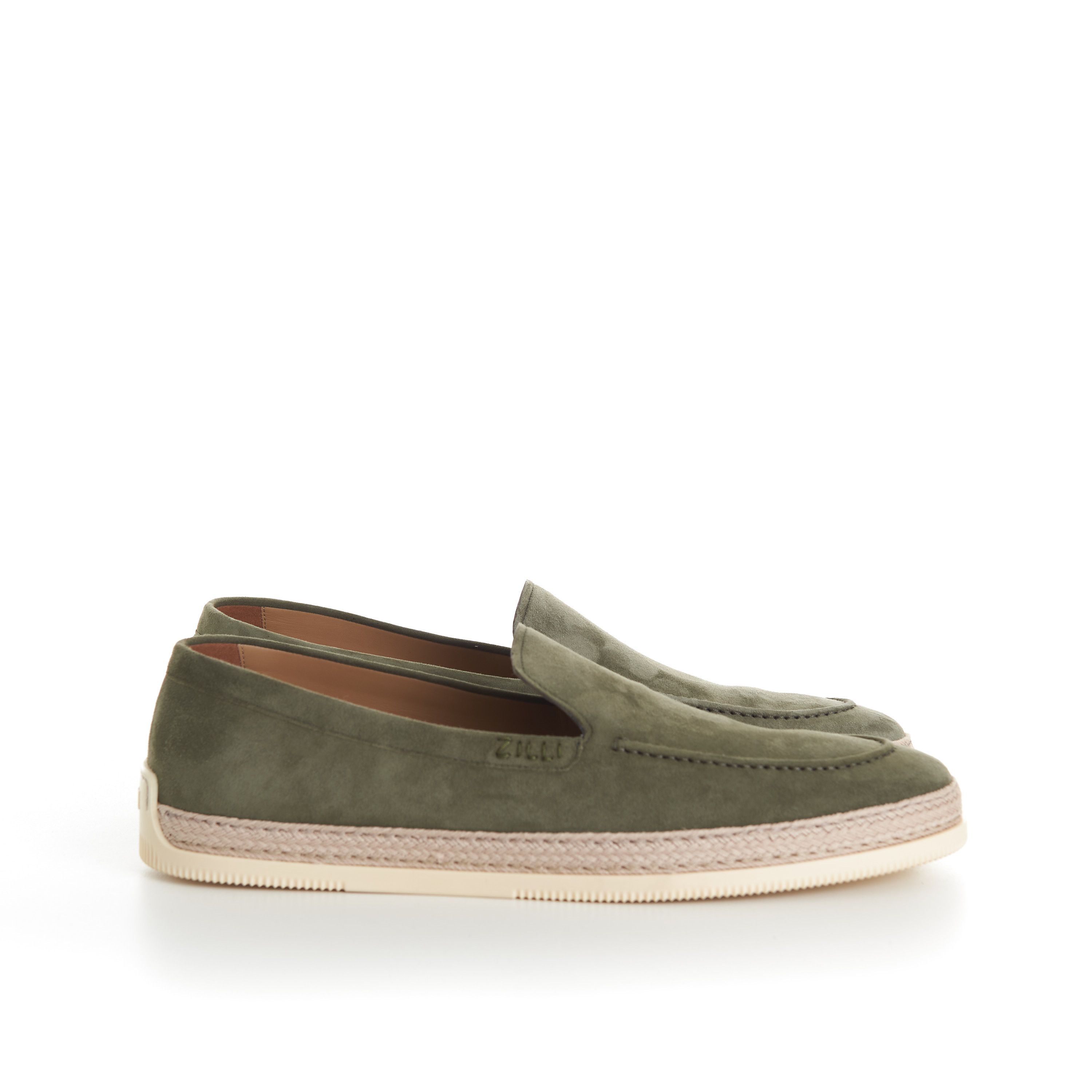 Zilli Green Casual Moccasins, White Woven Outsole Size US 8.5 / EU 41-42 - 8 Thumbnail