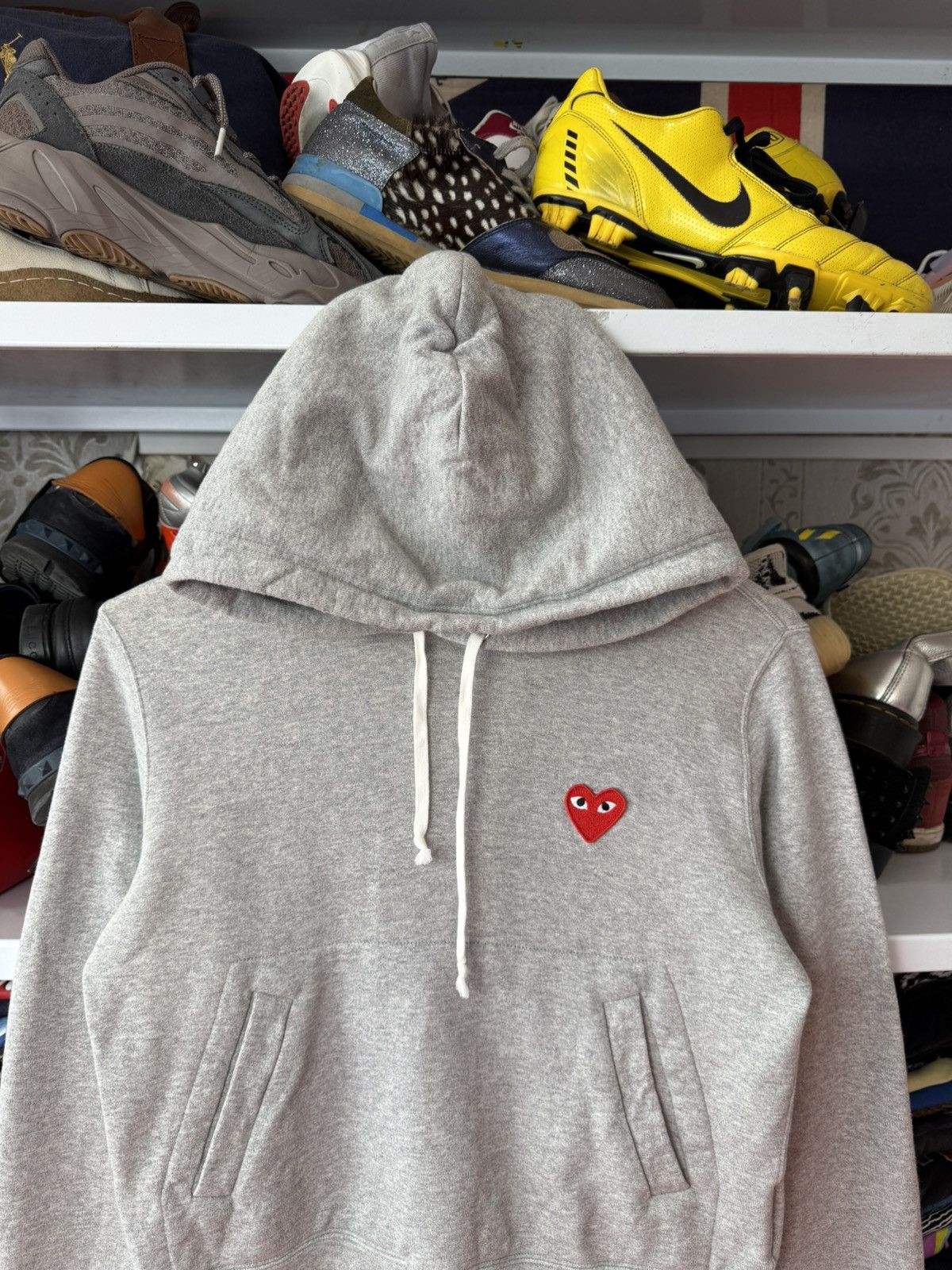 Comme des Garcons PLAY Comme Des Garcons Play CDG Grey Hoodie Sweatshirt Japanese Size M / US 6-8 / IT 42-44 - 2 Thumbnail