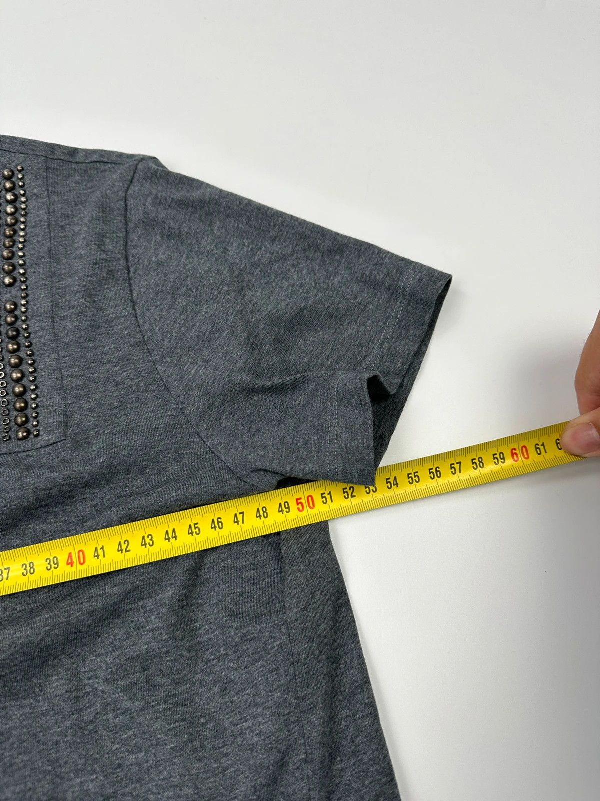 Prada Prada Milano 00´s Grey Studded Crop Boxy Tee Size M / US 6-8 / IT 42-44 - 5 Thumbnail