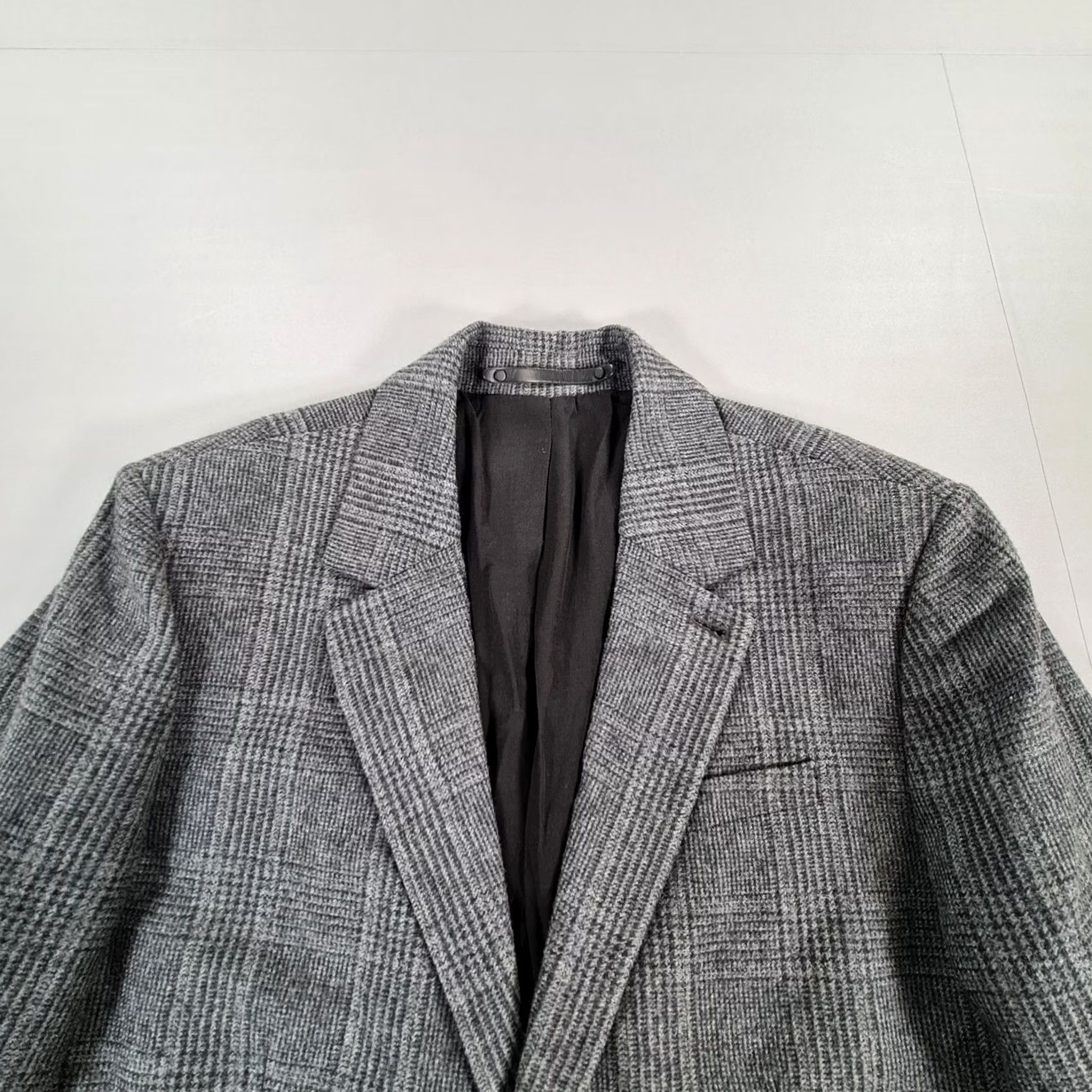 Allsaints AllSaints Coat Grey 38 Wool/Cotton Check Single-Breasted Men's Overcoat Vintage No N/A Size US XXS / EU 40 - 2 Thumbnail