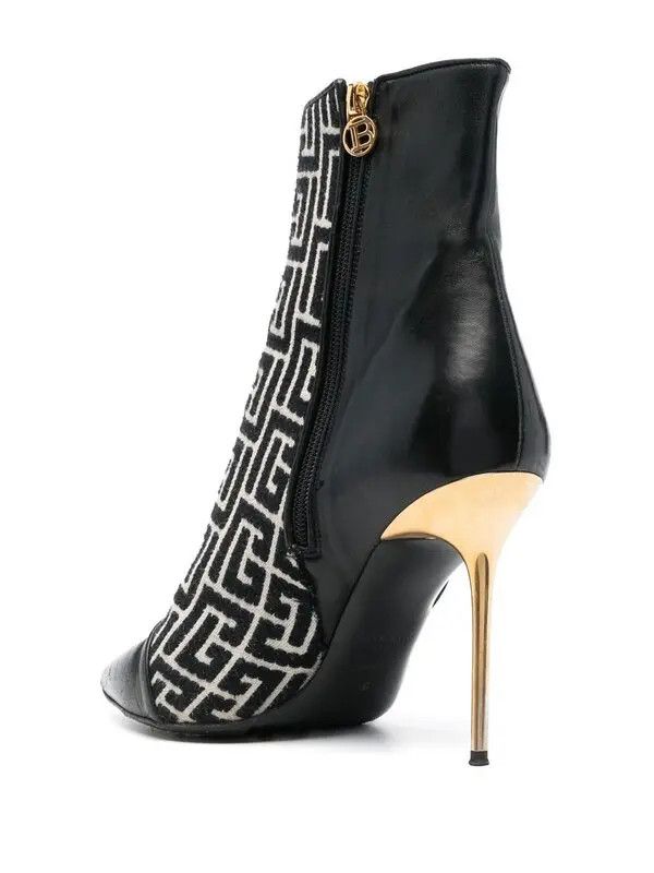 Balmain o1s1wg110925 Roni 110mm Ankle Boots in Black Size US 6 / IT 36 - 3 Thumbnail