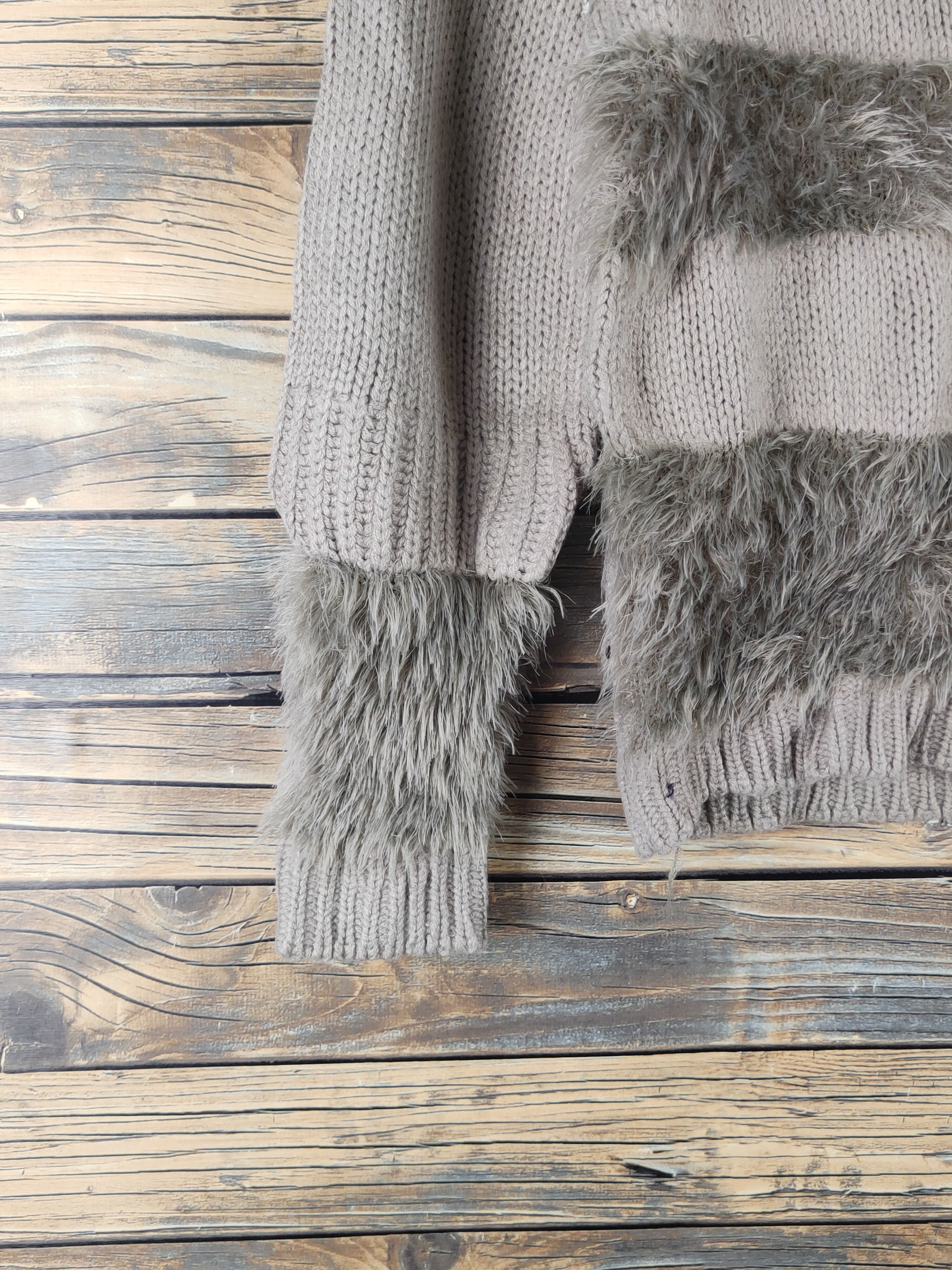 Vintage DouDou Light Olive Fur Mohair Knitwear Sweatshirts #W1770 Size M / US 6-8 / IT 42-44 - 4 Thumbnail
