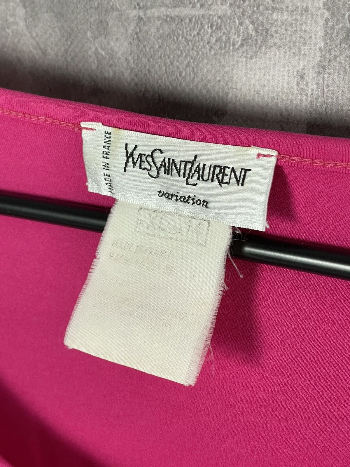 Vintage × Yves Saint Laurent YSL Yves Saint Laurent Luxury Pink Glamour Y2K T shirt 90s Size XL / US 12-14 / IT 48-50 - 9 Thumbnail