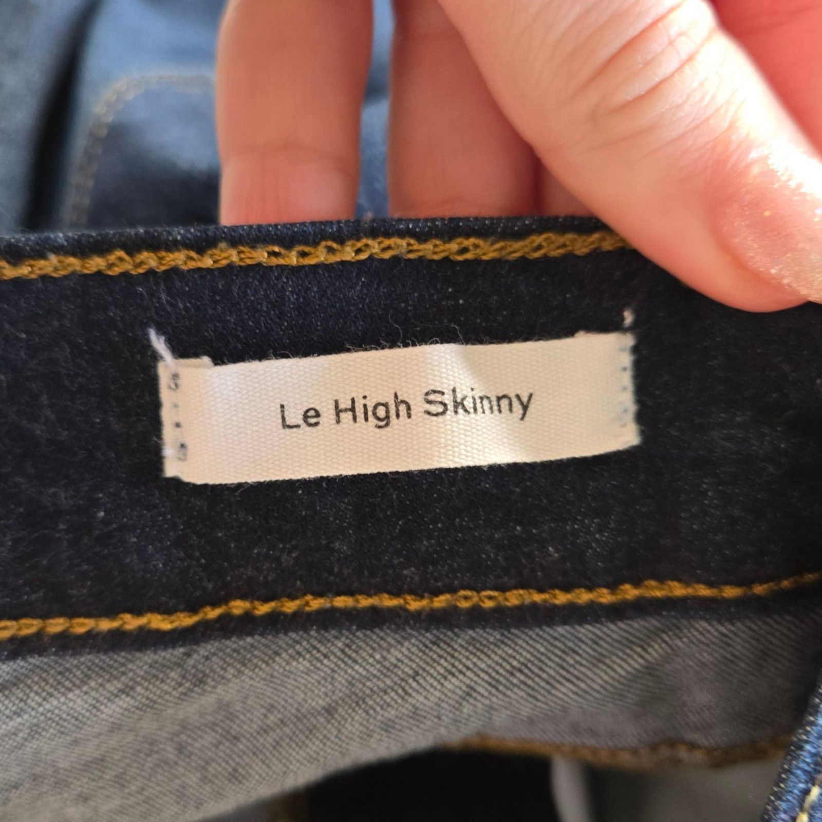 Frame FRAME Dark Wash High Waisted Le High Skinny Jeans Size 24 Size 24" / US 00 / IT 34 - 4 Thumbnail