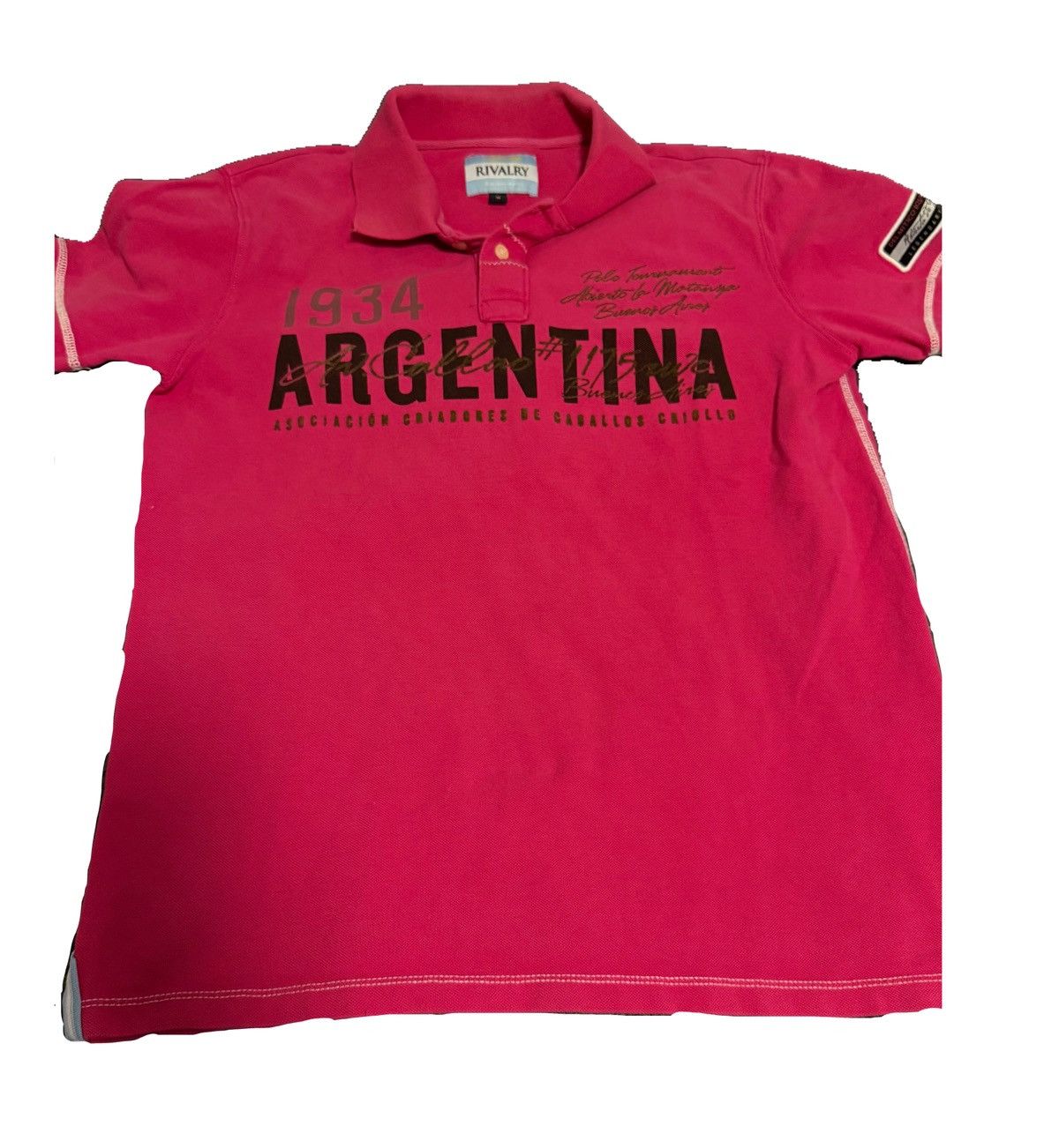 Vintage vintage pink polo rivalry argentina pasha style trikot Size US M / EU 48-50 / 2 - 1 Thumbnail