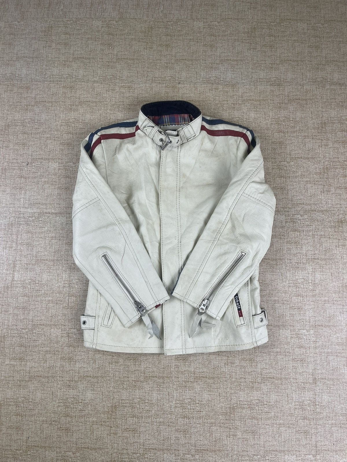 Schott × Vintage VINTAGE SCHOTT NYC Rider Leather Jacket For Kids Size US XXS / EU 40 - 4 Thumbnail