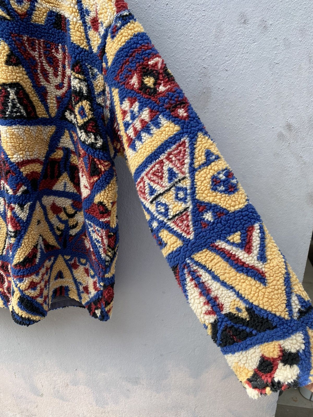 Beauty Beast × go slow caravan 💥RARE💥 Vintage GO SLOW CARAVAN Printed Deep Pile Fleece Size US L / EU 52-54 / 3 - 19 Thumbnail
