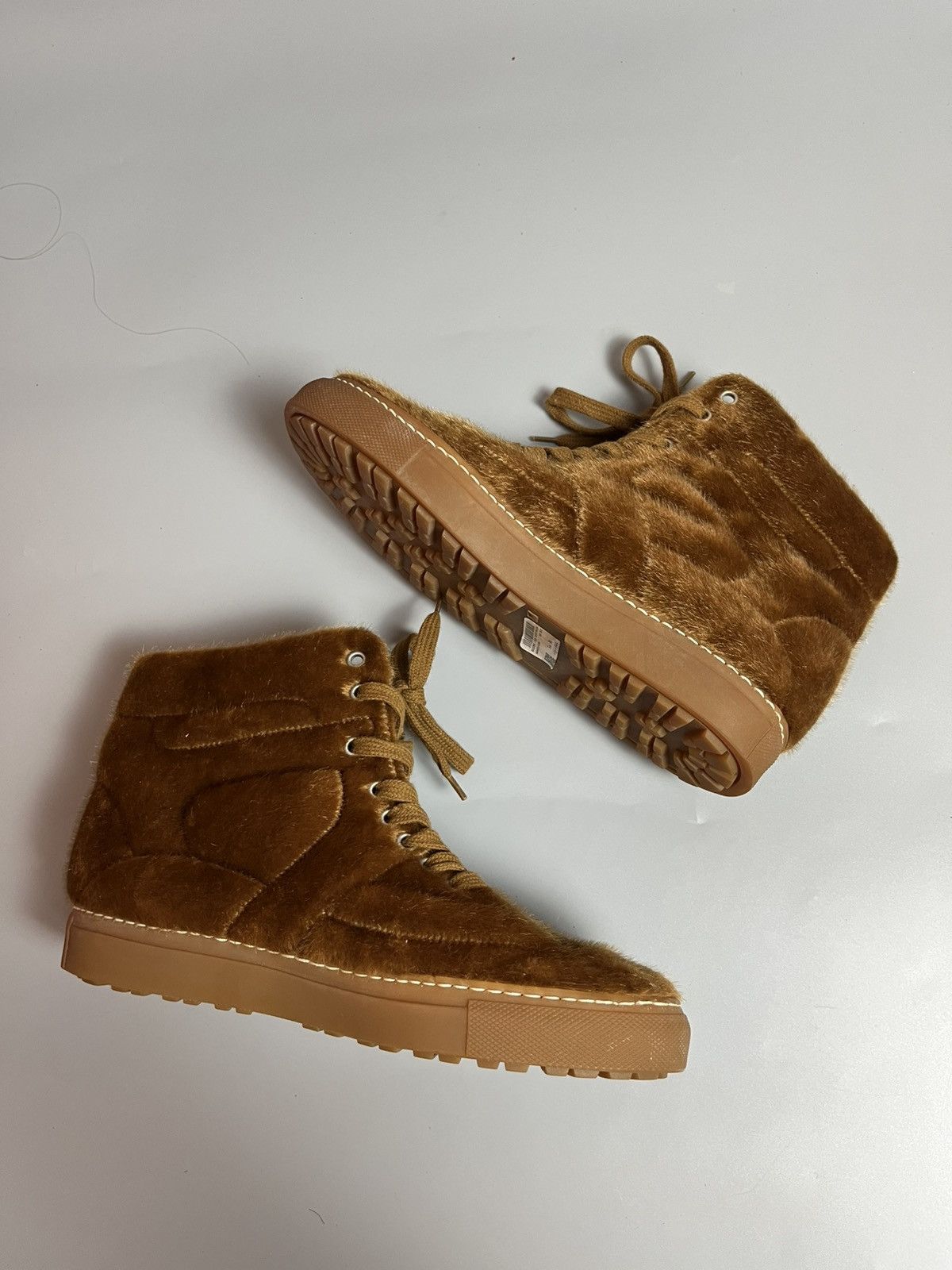 Maison Margiela MM6 Maison Margiela fuzzy high-top sneaker Size US 6 / IT 36 - 1 Thumbnail