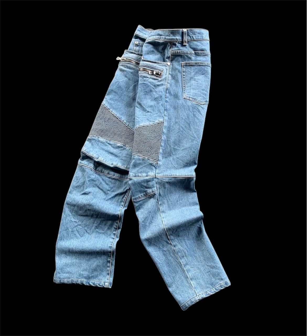 Balmain Balmain Biker Denim Washed Jeans Size US 34 / EU 50 - 2 Thumbnail
