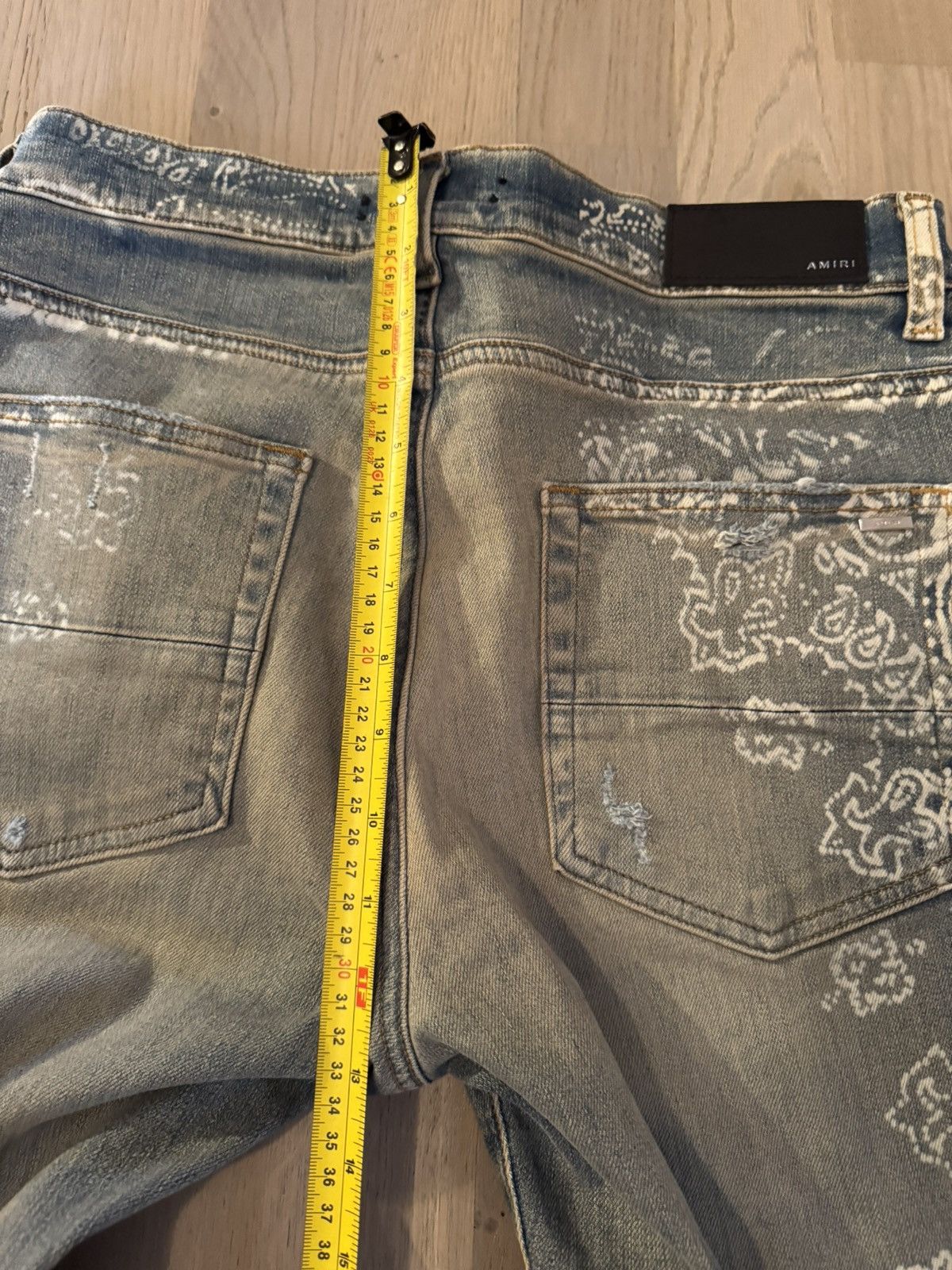 Amiri AMIRI jeans STUDY REAL TAPE MEASUREMENTS BY TAPE IN PHOTOS Size US 32 / EU 48 - 7 Thumbnail
